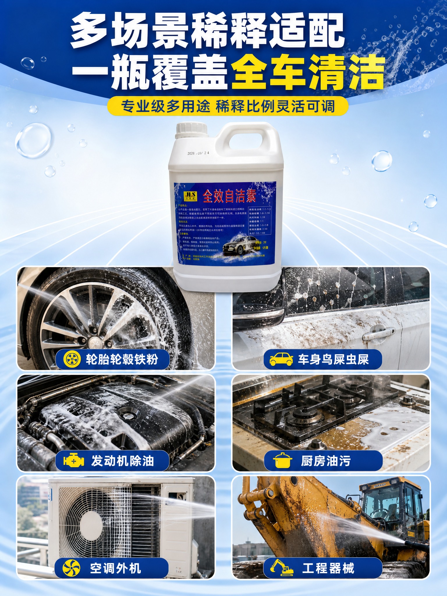 [主图-3] 多场景适配展示，一瓶覆盖全车清洁+多用途，竖版3… - 图片创意预览