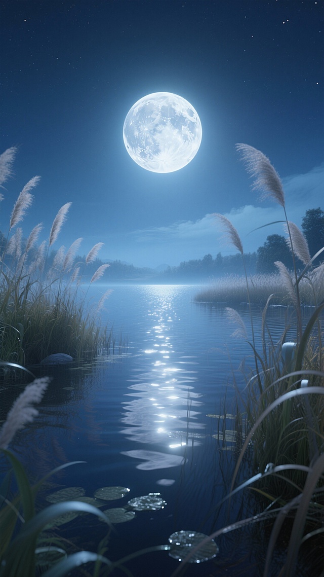 帮我生成50张关于月亮的美丽图片