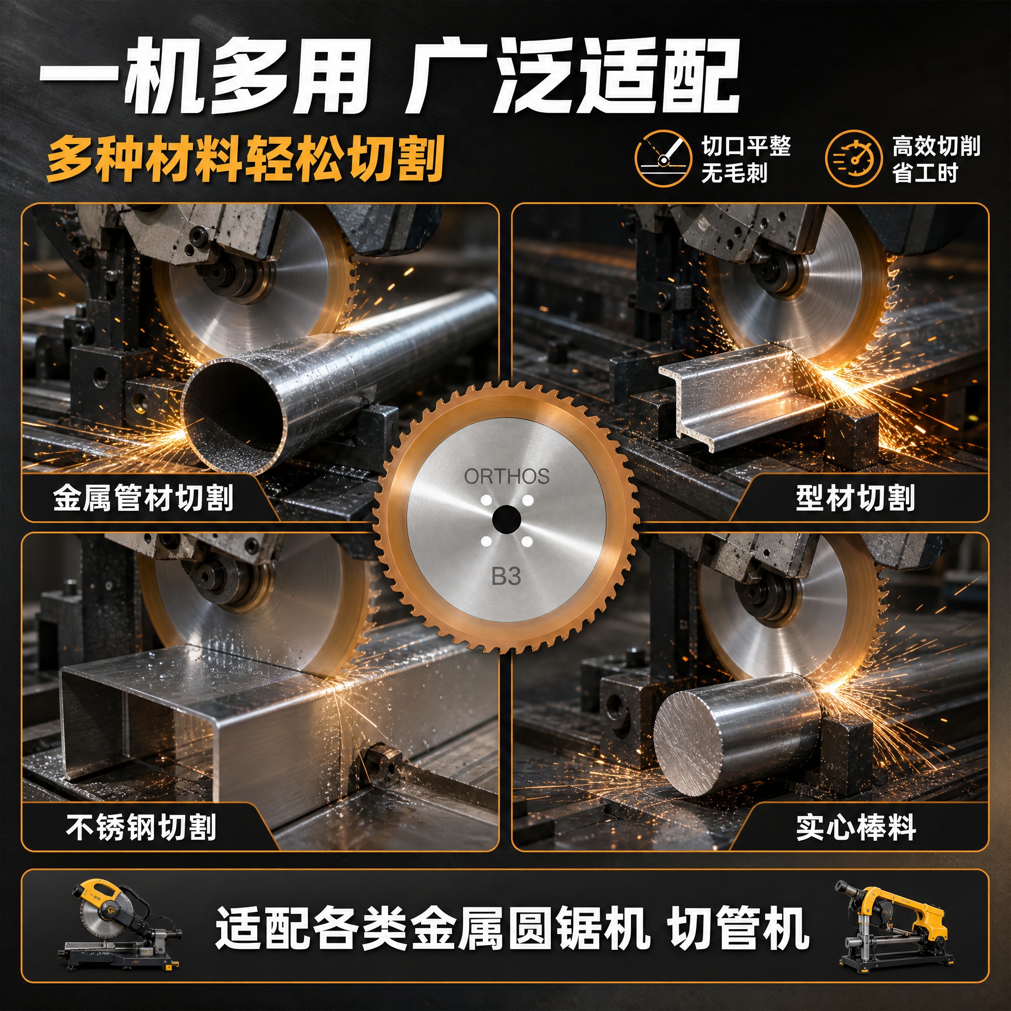 [主图-4] 多场景适用展示，呈现ORTHOS B3锯片适用的… - 图片创意预览