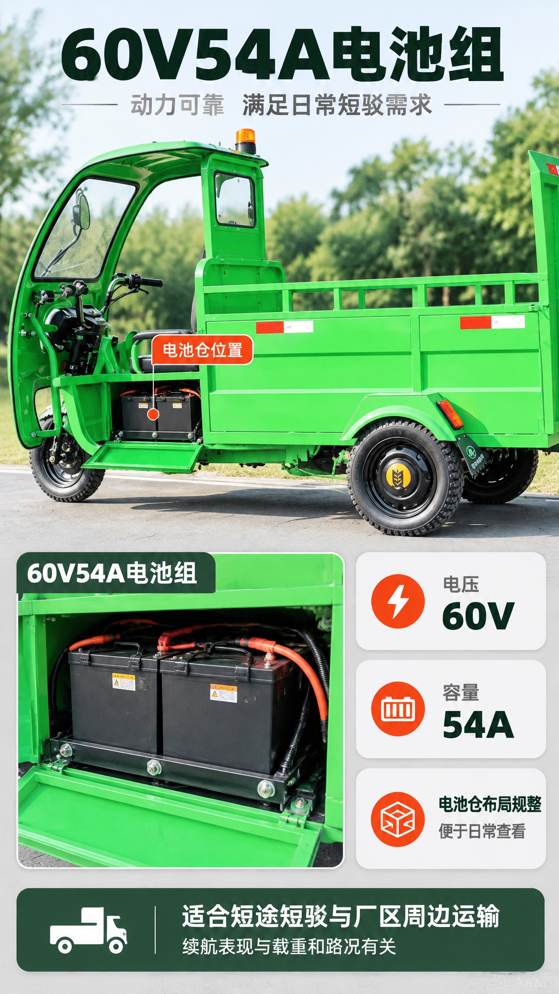 [商品] 使用【图1】绿色带棚平板六桶车；保留整车结构、绿色涂… - 图片创意预览