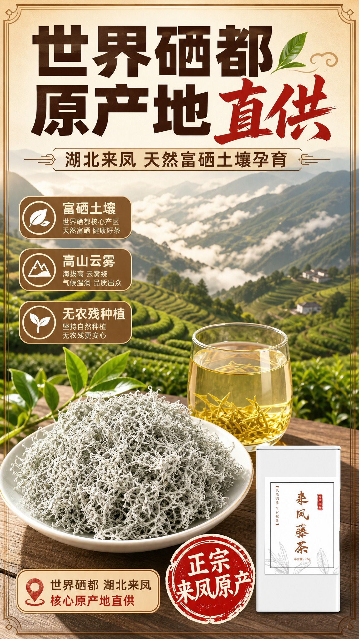 [商品] 使用【图1】来凤藤茶65g白色袋装产品；保留白色包装… - 图片创意预览