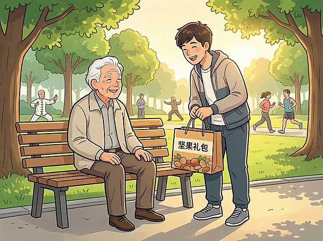 “我要取钱，家里急用。”1月中旬的一个工作日，一位白发苍苍的老人快步走进银行网点，要求提前支取尚未到期的5万元定期存款。他的语气里透着焦急，眼神却不敢与工作人员对视。

“大爷，您取这笔钱是做什么用呢？需要我们协助吗？”柜员按照反诈要求进行例行询问。老人支支吾吾，只说“有急事”，不愿多谈。而在等待过程中，他多次翻看手机，屏幕上闪过“XX合作信托计划”“阳光高收益15%up”等宣传图片——这些字眼立刻引起了大堂经理的警觉。

“您最近是不是遇到什么投资机会了？”经验丰富的大堂经理以拉家常的方式，慢慢打开了老人的话匣子。

原来，这位独居老人每天清晨都会在公园晨练。两个月前，他结识了一位热情的“理财经理”小王。小王不仅陪他聊天、关心他的健康状况，还常送来坚果礼包等小礼物，逐渐赢得了老人的信任。

就在几天前，小王向老人透露了一个“内部消息”：银行有“开门红”业绩缺口，现在投资一款高收益信托产品，不仅能拿到15%以上的年化收益，还能帮银行完成指标。“这可是千载难逢的机会，只对熟客开放。”小王神秘地说。

了解情况后，支行立即启动反诈骗应急预案。运营主管将老人请到理财室，结合市分行下发的反诈宣传片和手册，耐心讲解起“高收益理财+现金交易”的典型诈骗特征。

“大爷您看，正规理财产品都有严格的风险评估流程，绝不会要求客户直接取现金进行交易。”“15%的高收益远超市场正常水平，这不符合金融规律啊。”“您说的这个信托计划，我们在系统里根本查不到备案信息。”

一小时推心置腹的交谈中，银行员工用一个个真实案例、一条条金融常识，逐步揭开了骗局的真面目。老人终于醒悟，握着工作人员的手连声道谢：“要不是你们，我这养老钱可就打水漂了！”

根据上述对话，帮我给这几段对话分别生成漫画形象的人物对话场景，要求几个场景下老人的形象一致，仅调整场景及动作，简洁漫画风格，以5-6组漫画来展示上述过程