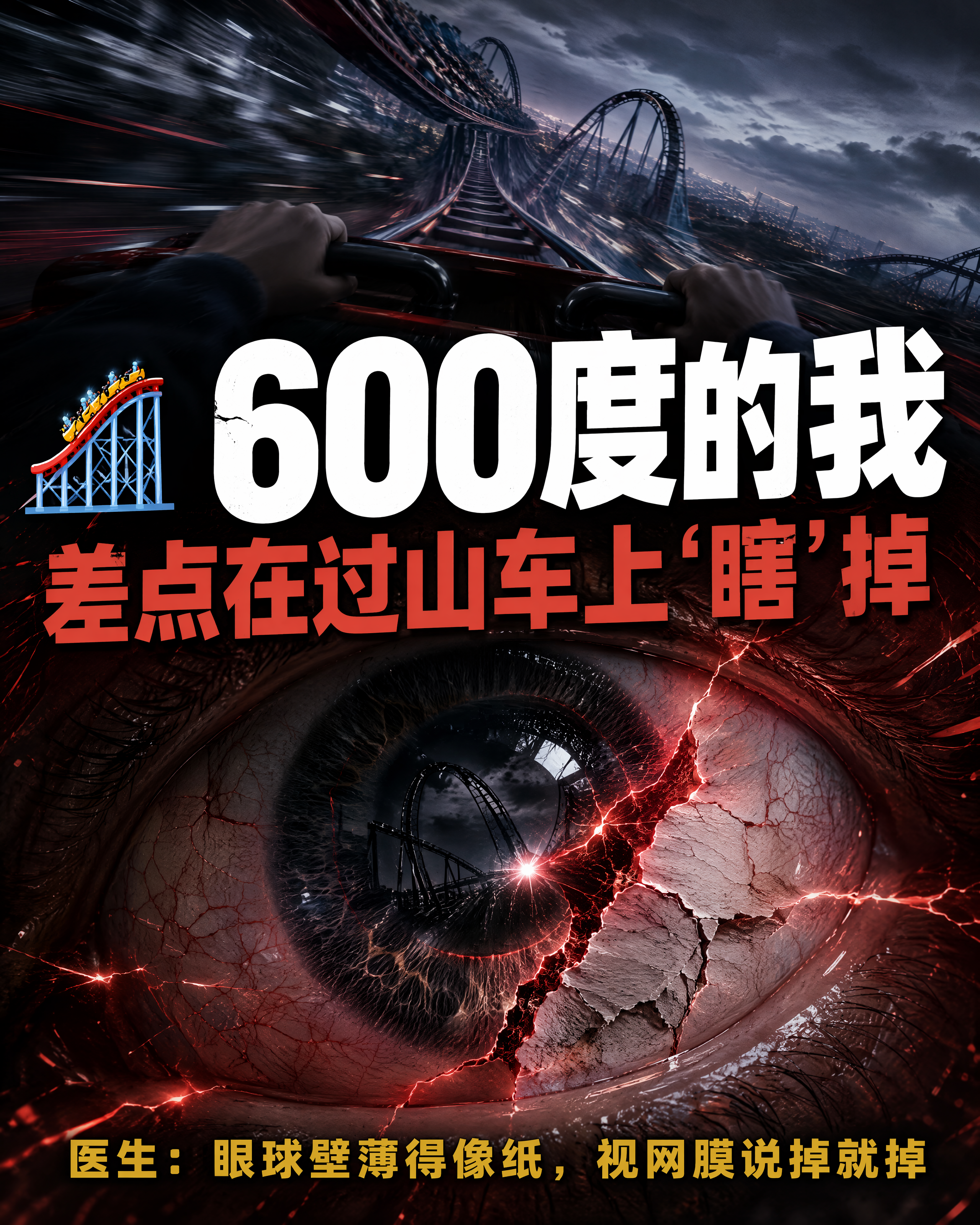 小红书笔记大字封面，插图大字，惊悚故事警示风，版式精美，小红书… - 图片创意预览