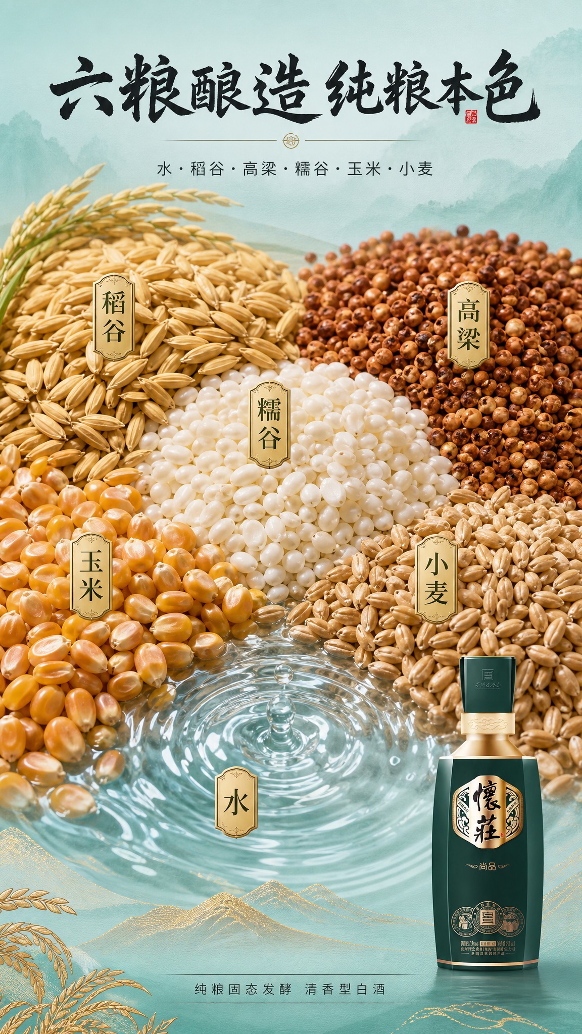 [商品] 成分/产地专张，产品瓶身缩小置于画面右下角，占画面约… - 图片创意预览
