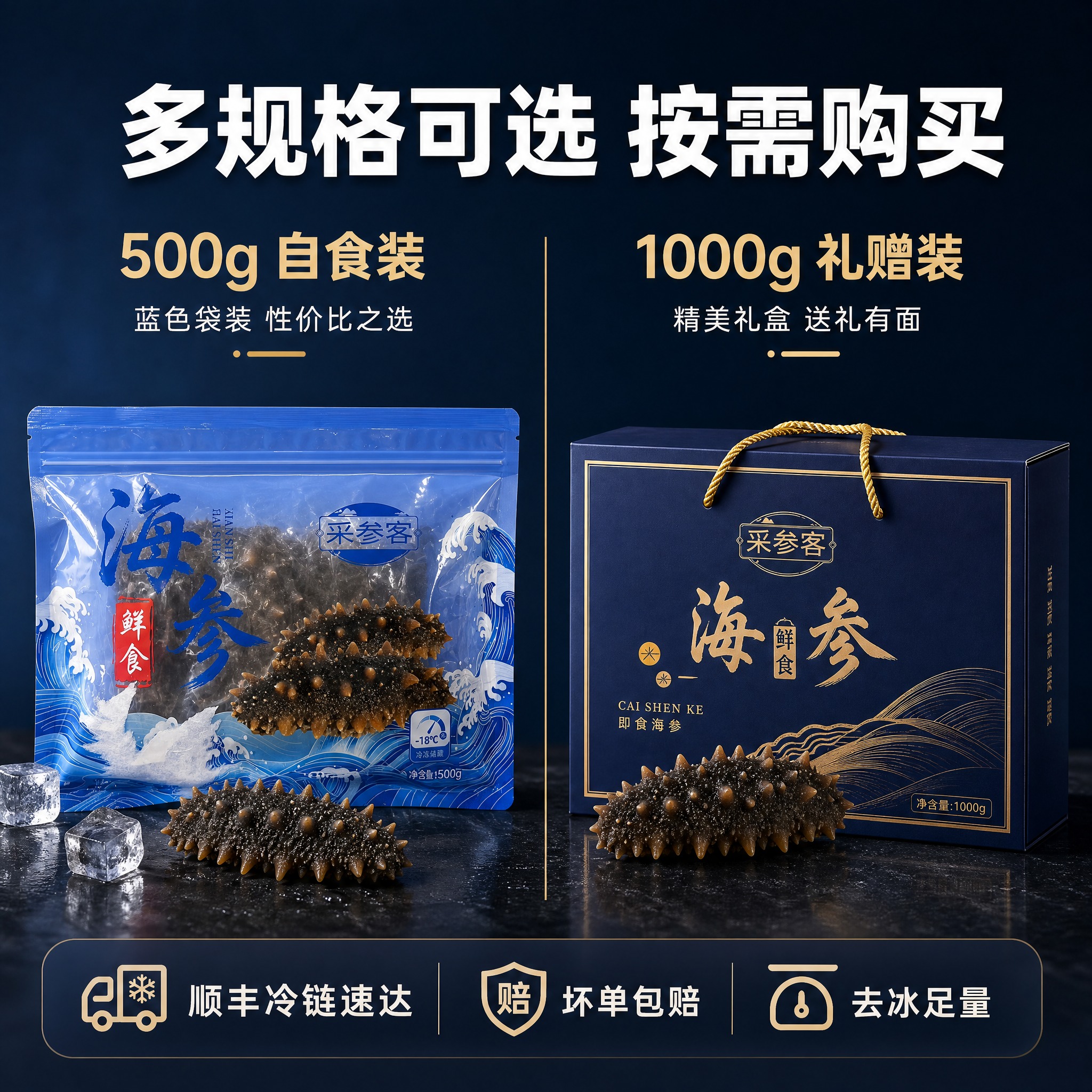 [主图-5 真实包装版] 规格说明与服务承诺图，清晰展示500… - 图片创意预览