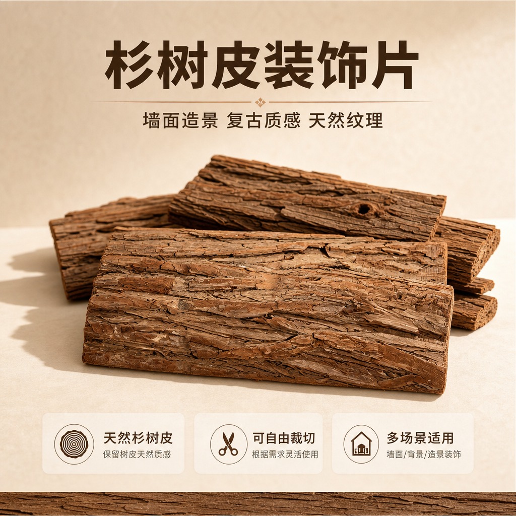 [商品] 使用【图1】和【图5】杉树皮装饰片；保留杉树皮天然棕… - 图片创意预览