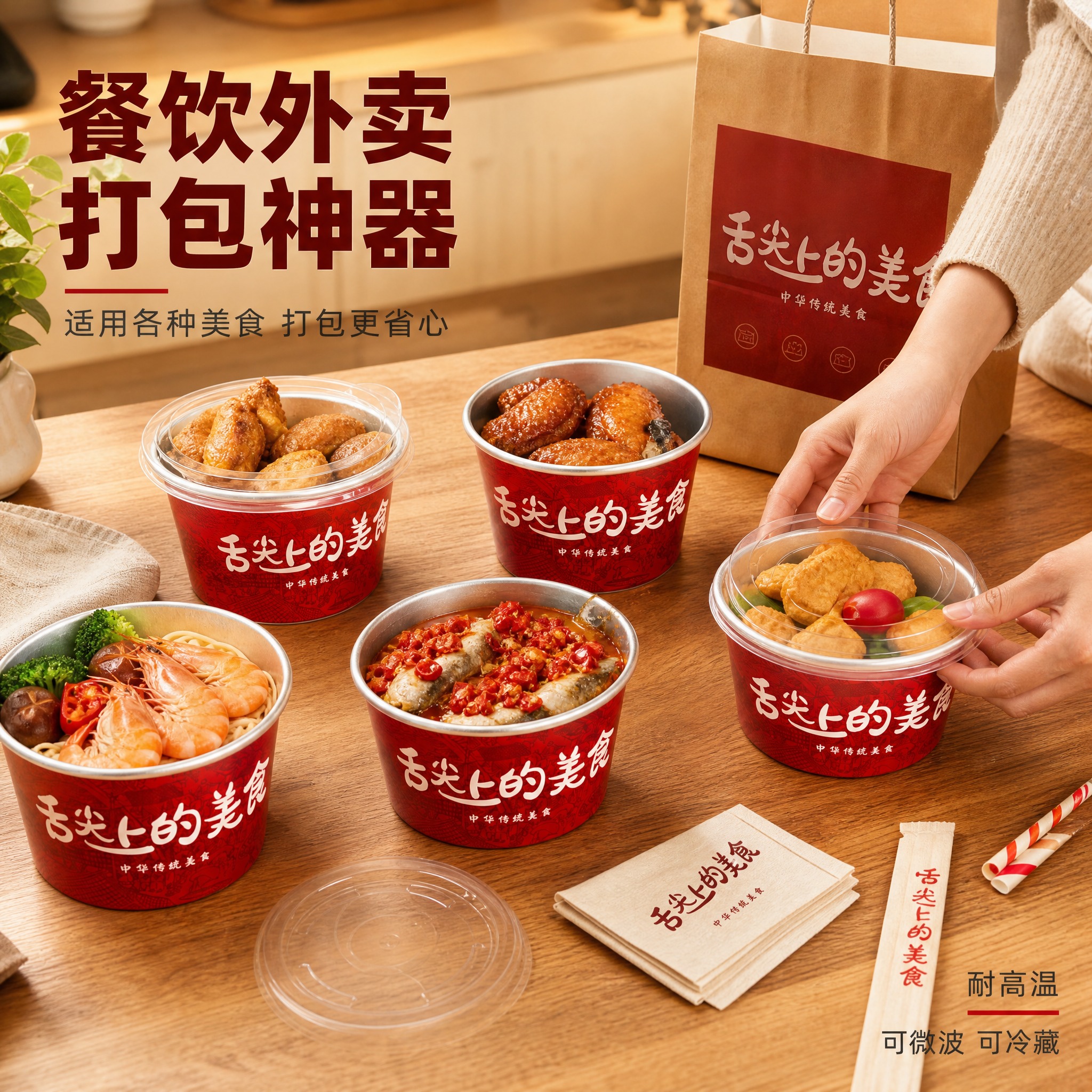 [主图-4] 使用场景图，展示外卖打包真实使用场景，增强代入感… - 图片创意预览