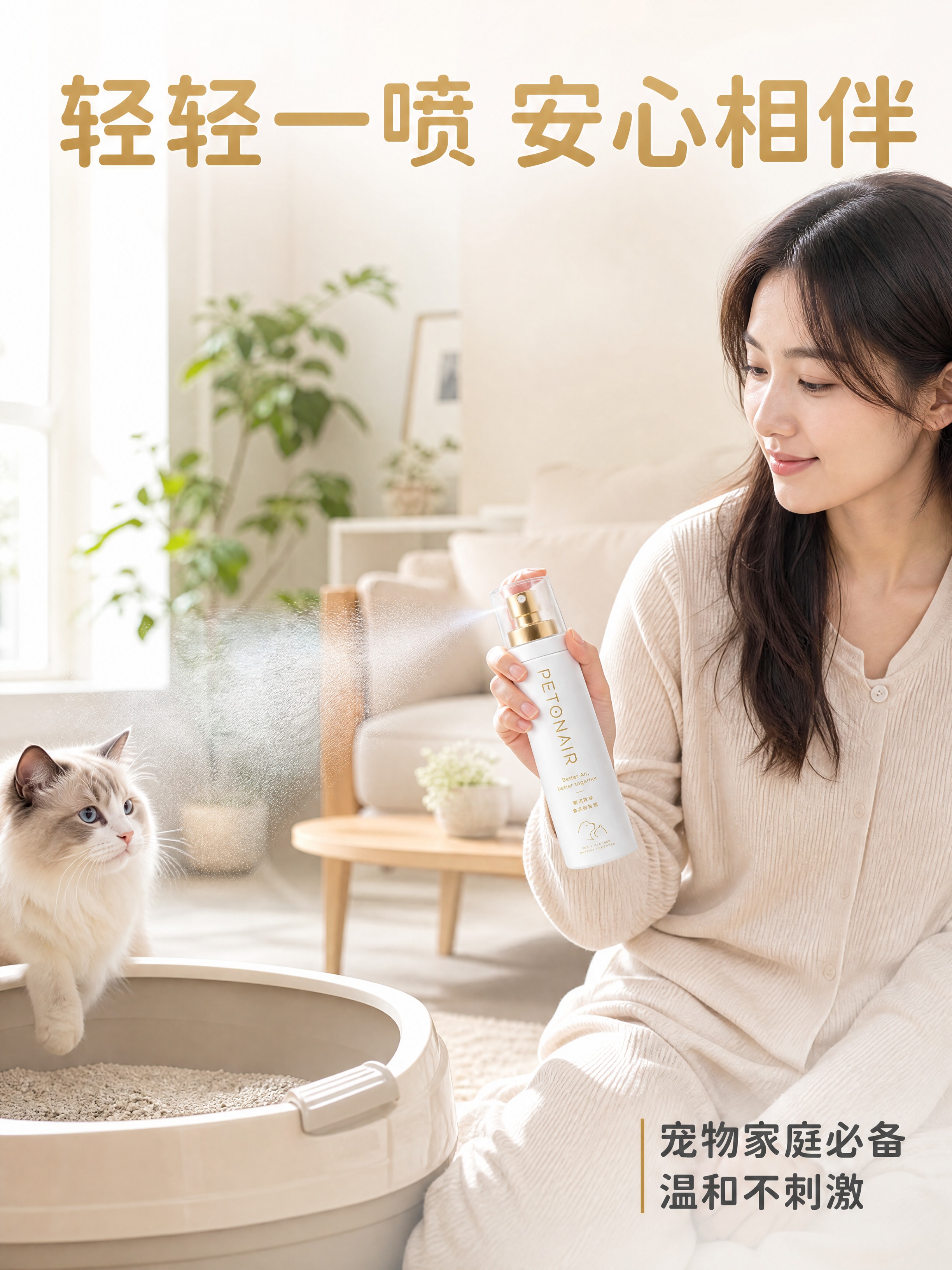 [商品] 使用【图1】PETONAIR宠物除臭喷雾；保留白色哑… - 图片创意预览