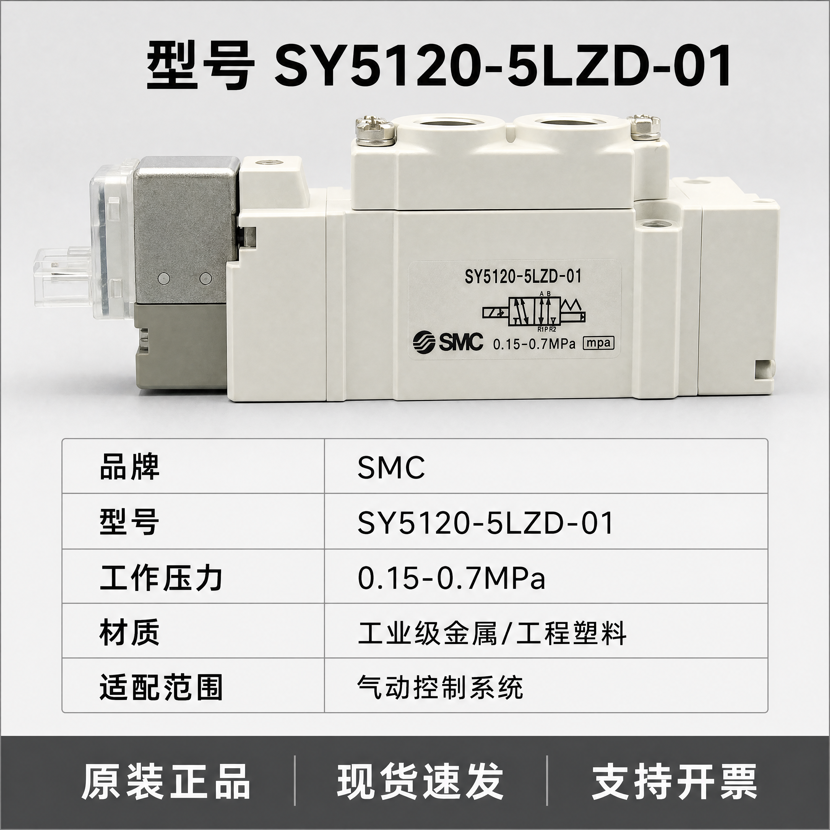 品牌SMC，型号：SY5120-5LZD-01，帮我设计淘宝主… - 图片创意预览