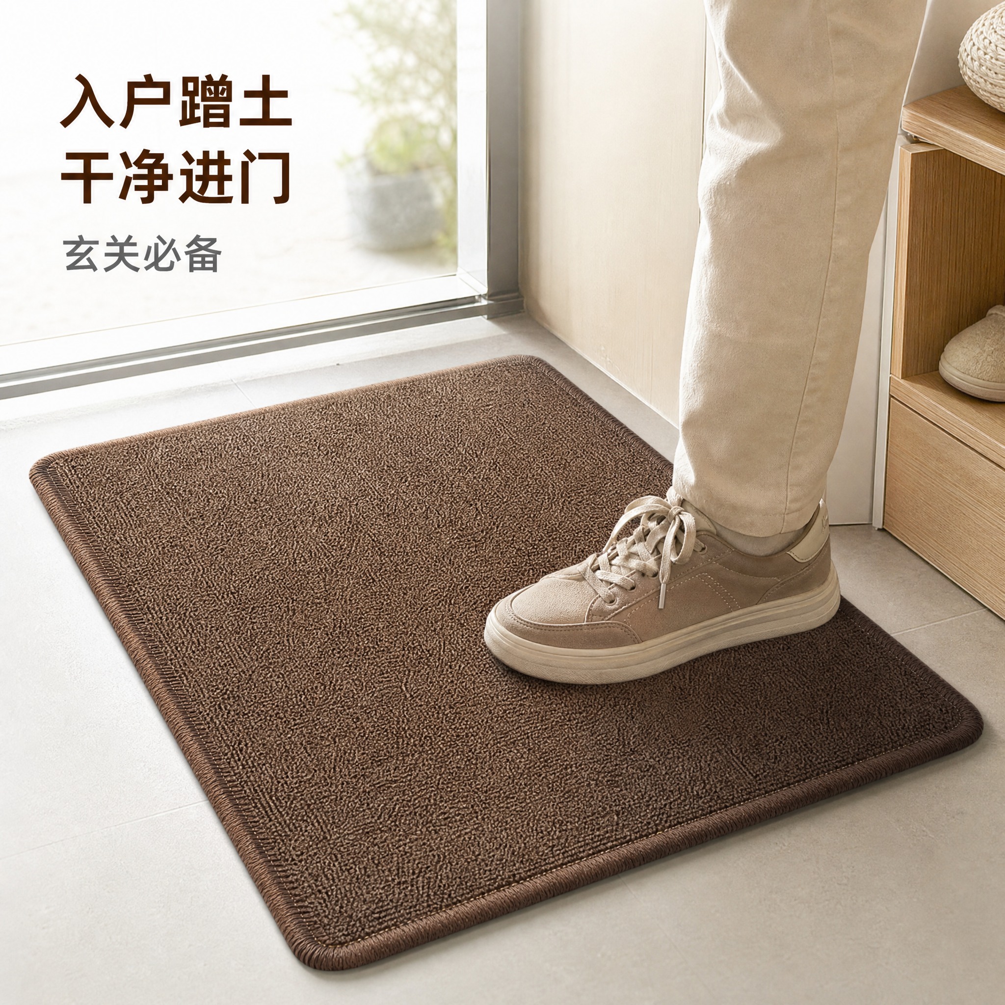 [主图-2] 场景使用图，核心任务：展示地垫在入户玄关的真实使… - 图片创意预览
