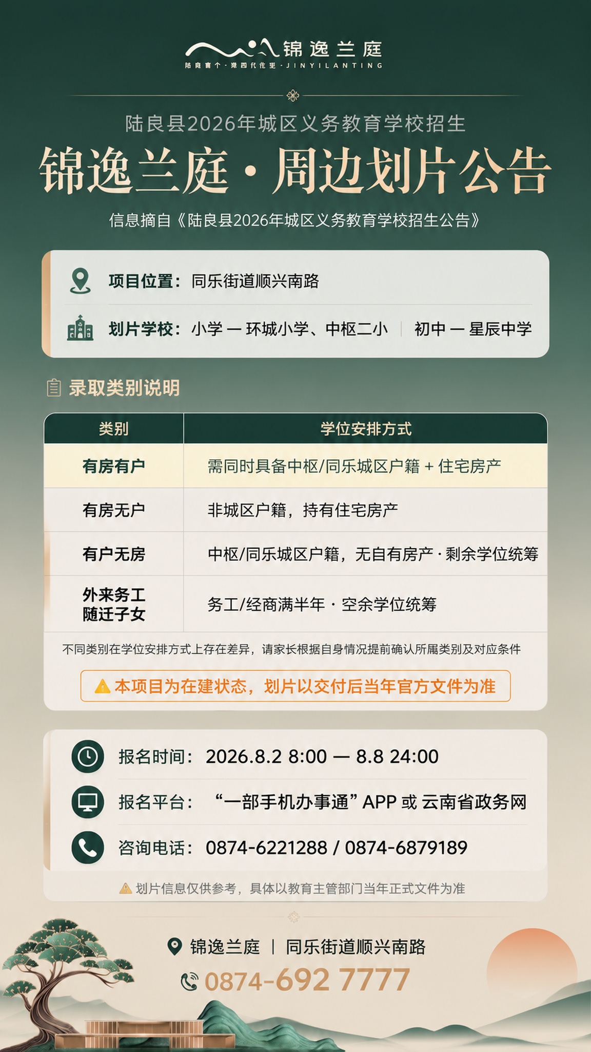 参考上传图片的新中式东方意境风格与配色体系，制作一张竖版招生划… - 图片创意预览