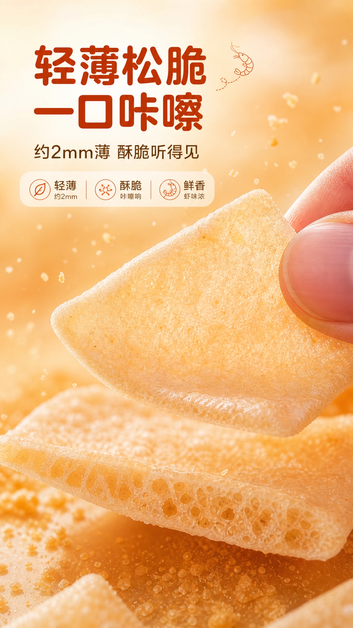 [商品] 使用【图3】手指捏虾片图 + 【图4】两片虾片堆叠图… - 图片创意预览