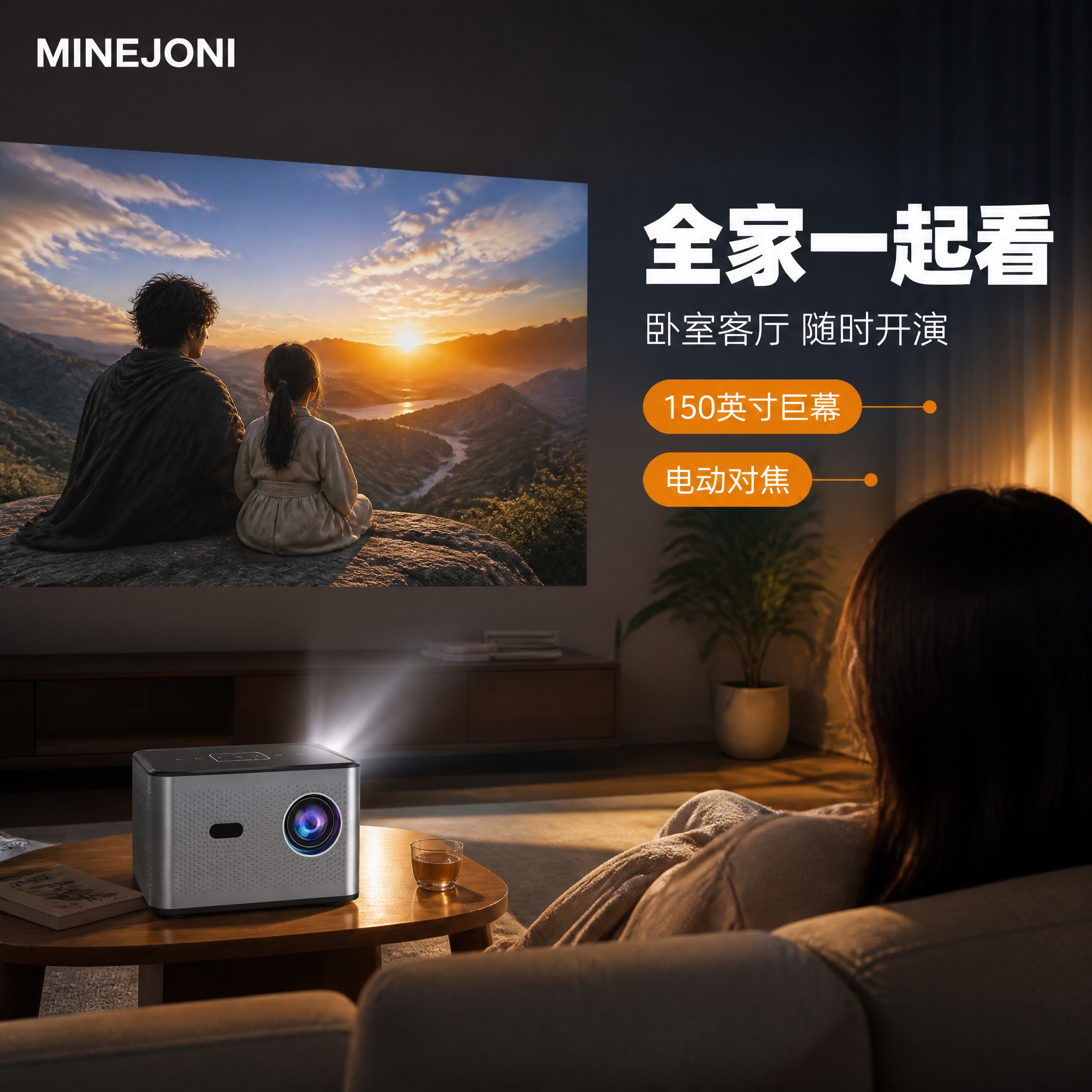 [主图-4] 真实使用场景：展示客厅/卧室家庭观影体验，产品与… - 图片创意预览