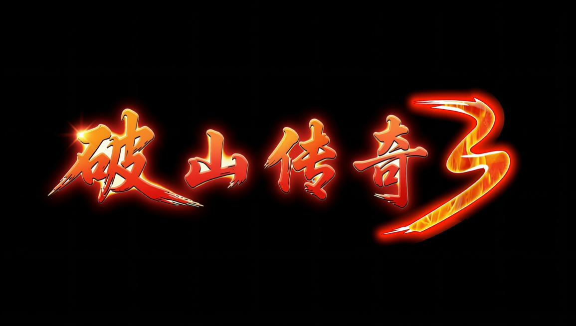 将"破山传奇3"拆分并间隔保持5字符间距，文字独立无重叠。预览效果