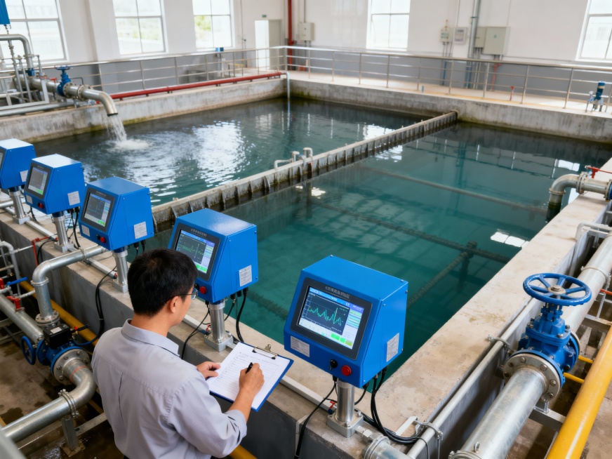 生成 5 张，水质分析仪器仪表在水处理、水源地、工业过程控制及农村城市水网应用现场场景图预览效果
