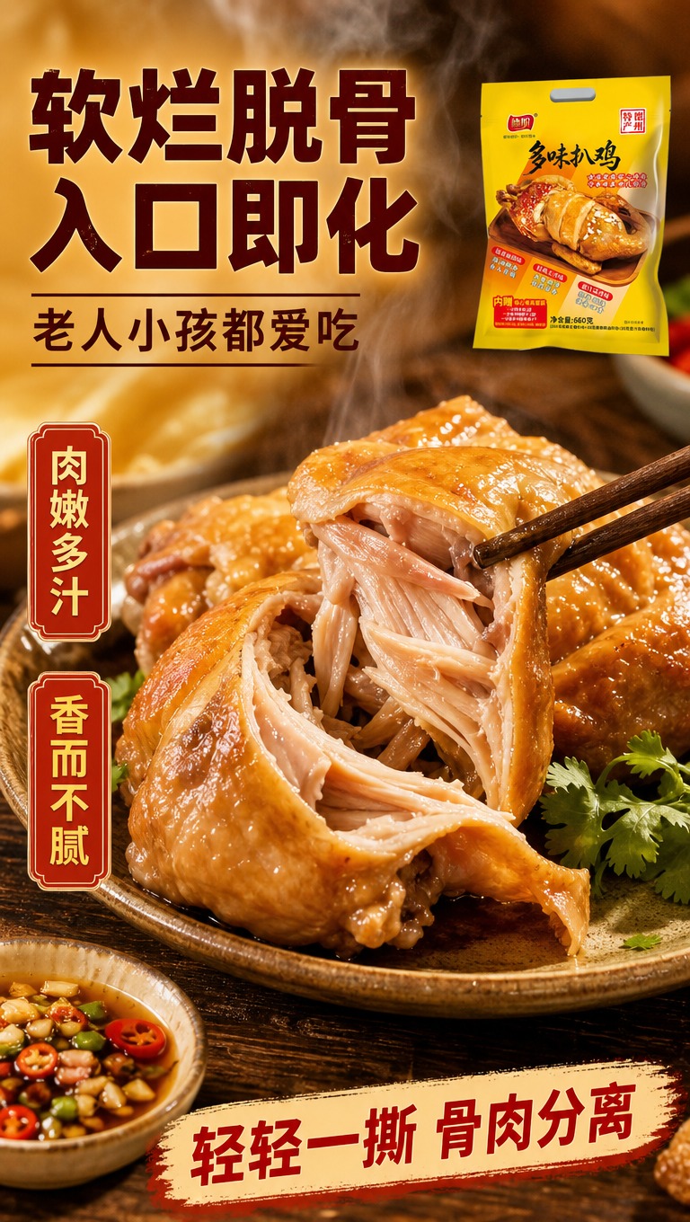 [商品] 使用【图1】德盼多味扒鸡黄色包装袋；保留包装袋所有结… - 图片创意预览