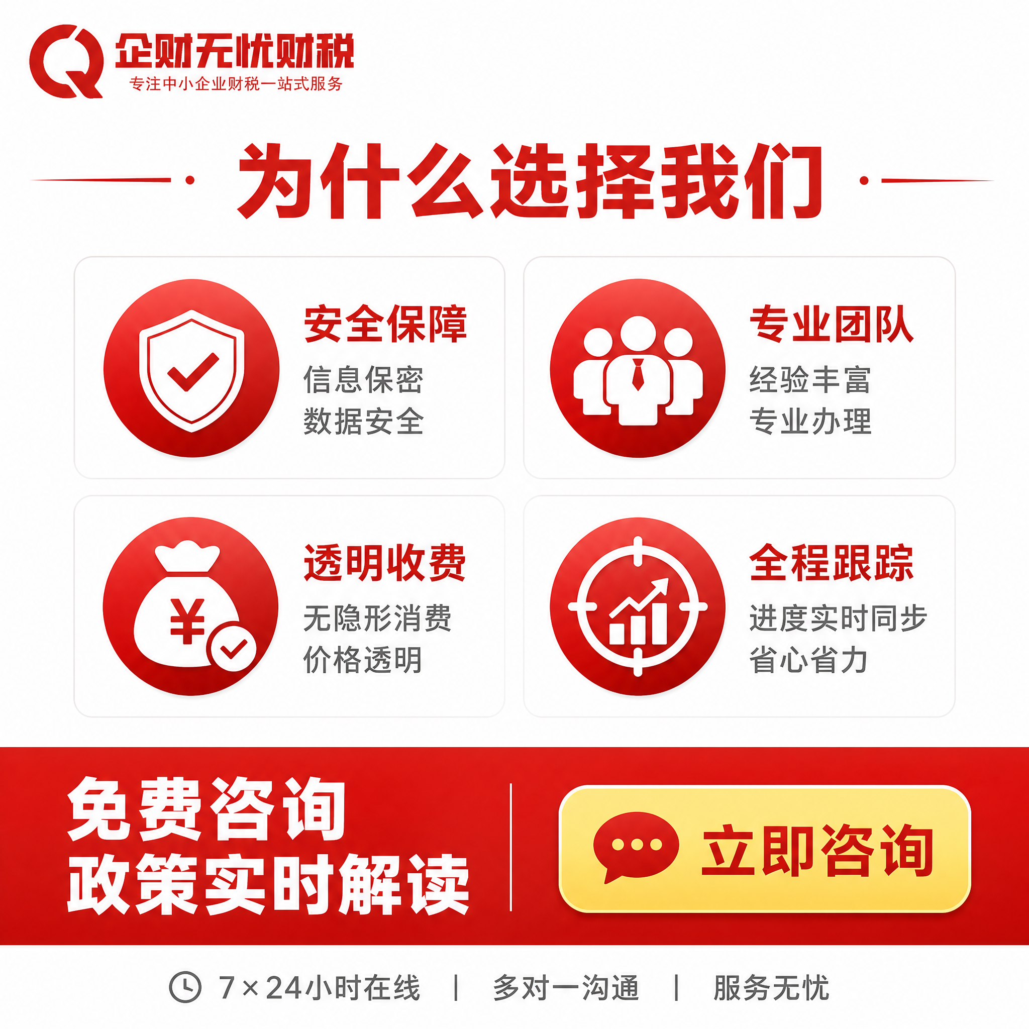 【主图5-1:1】企财无忧财税 服务保障与行动号召。 【统一基… - 图片创意预览