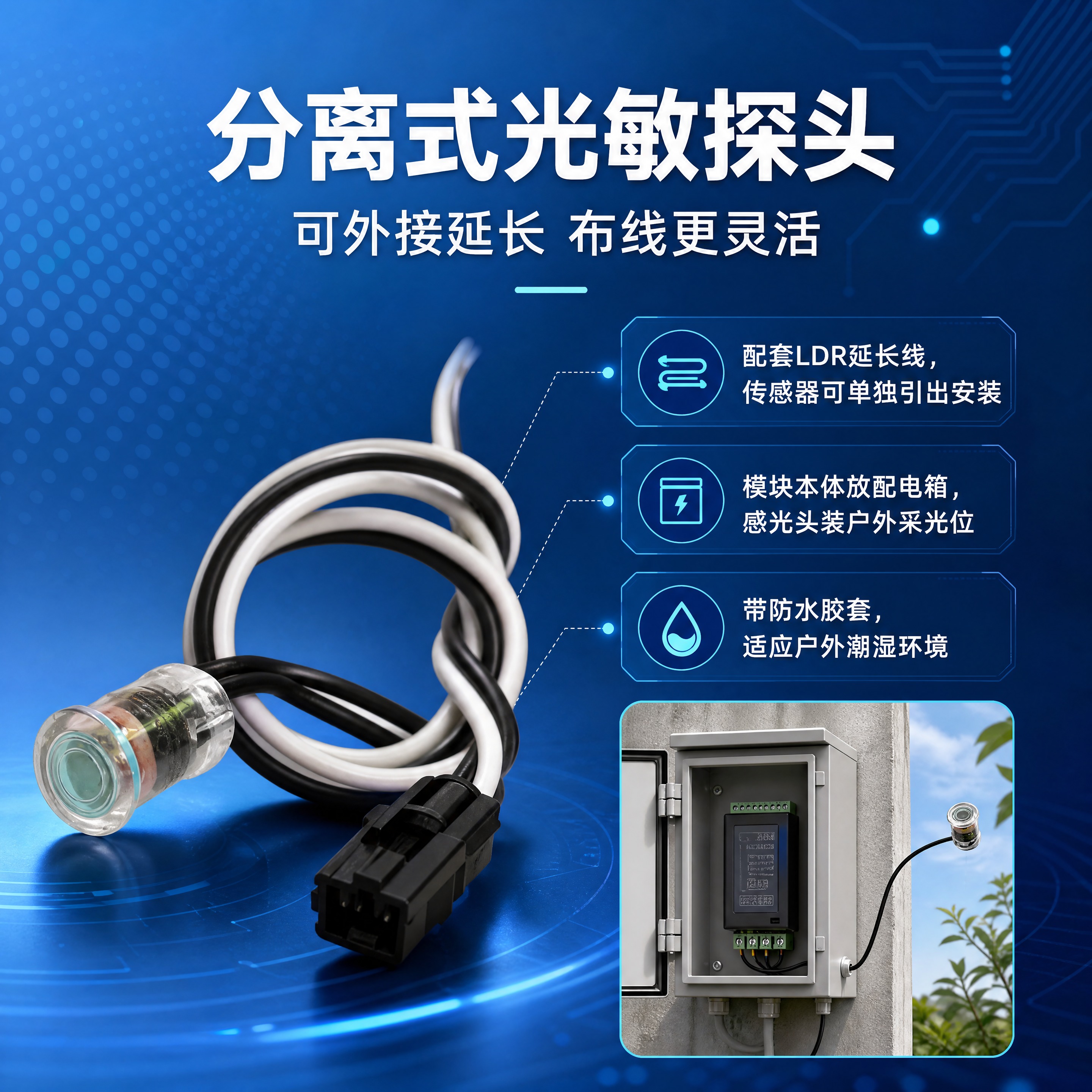 [商品] 使用【图5】分离式光敏探头产品图；保留透明防水胶套、… - 图片创意预览