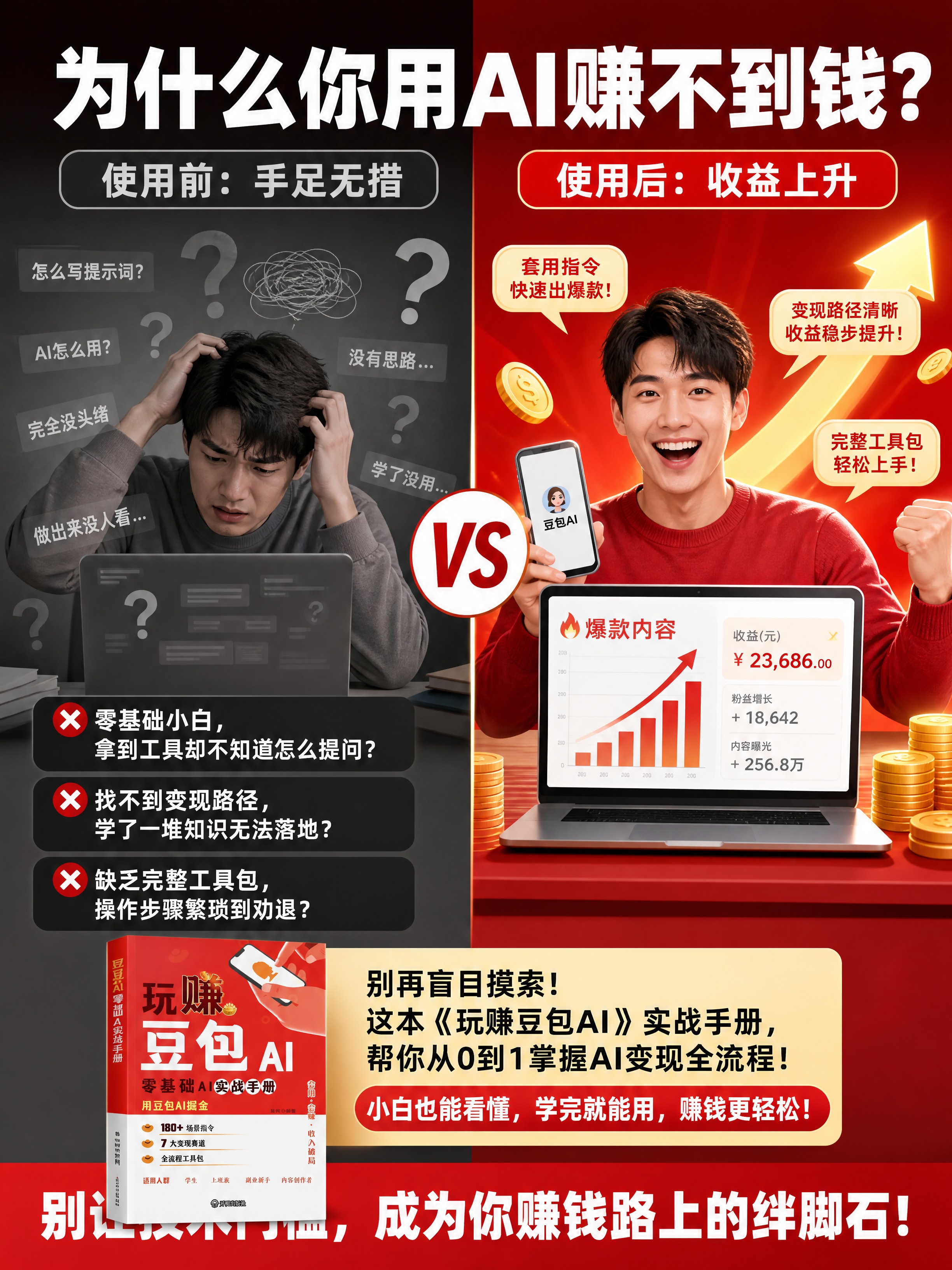 [商品] 使用【图1】《玩赚豆包AI》书籍实物图；保留书封全部… - 图片创意预览