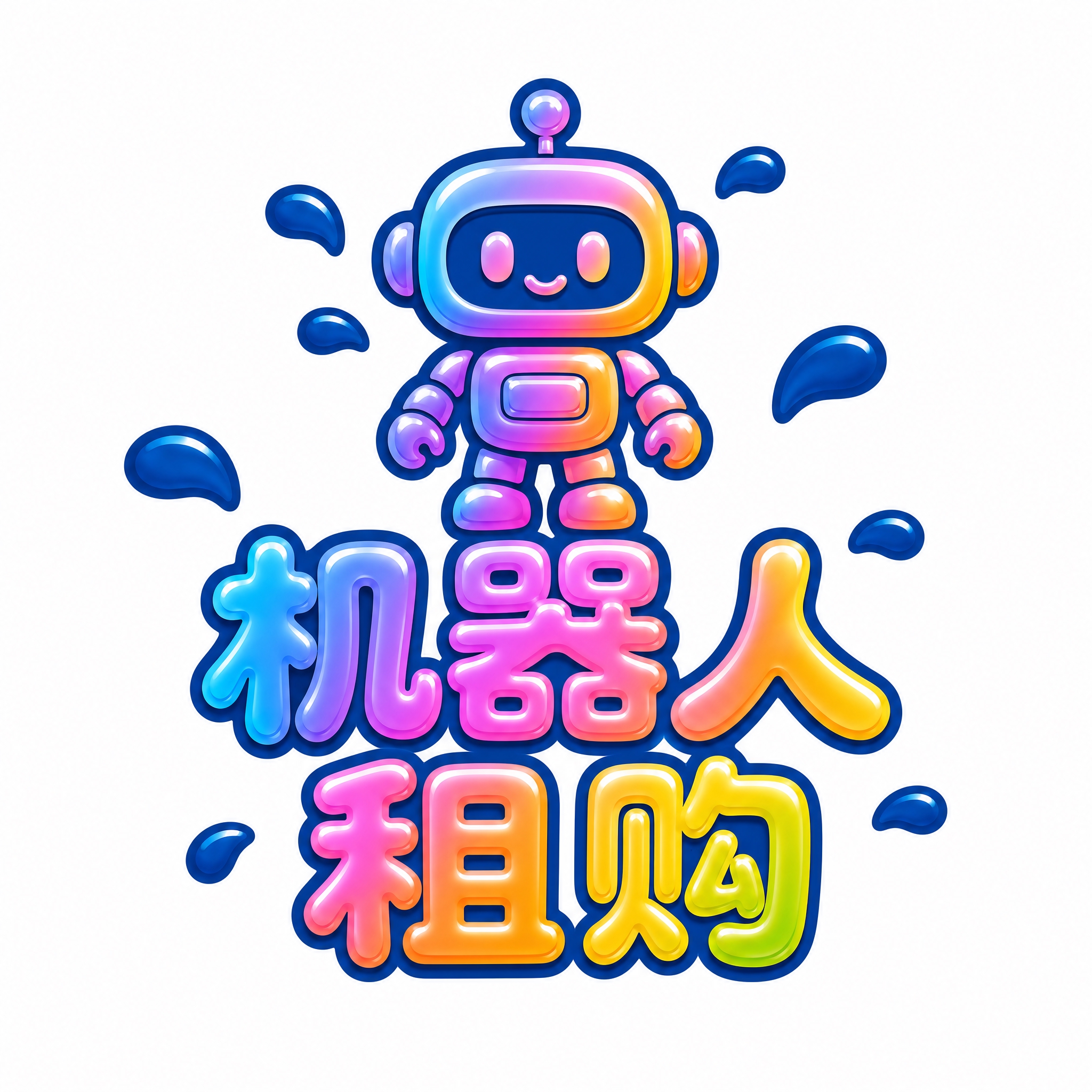 白色背景，干净的背景，按键图标设计，液态水花泼溅果冻风格，与参… - 图片创意预览