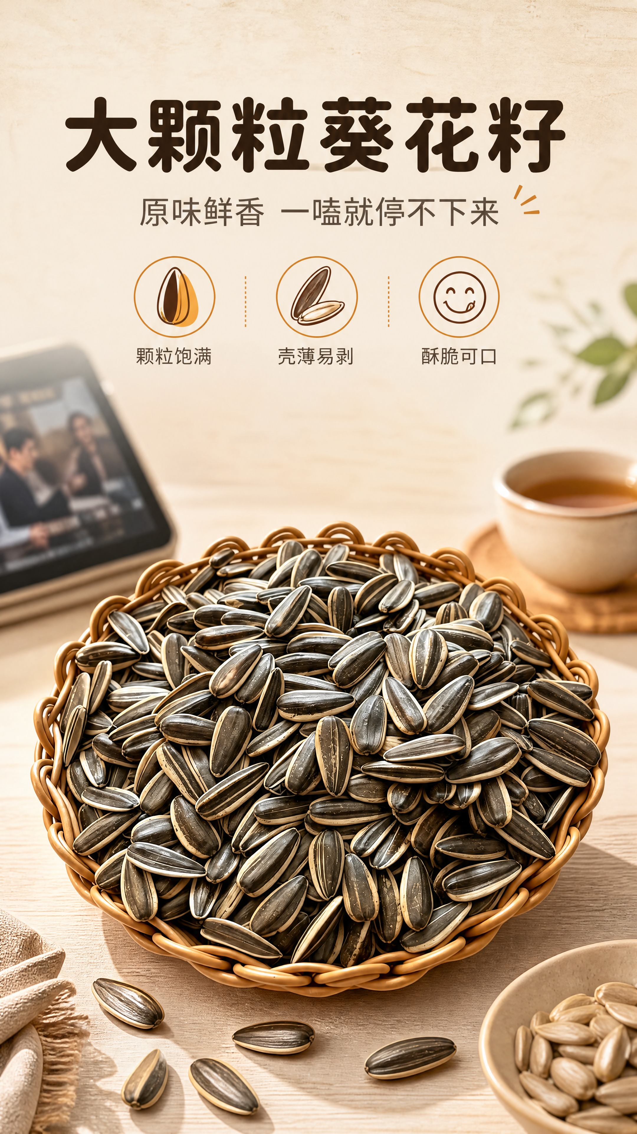 [商品] 使用【图1】原味葵花籽；保留瓜子黑底白边条纹外壳、长… - 图片创意预览