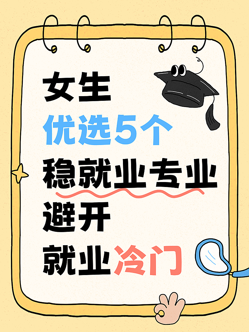 高考志愿填报就业专业知识科普卡通手账风小红书封面