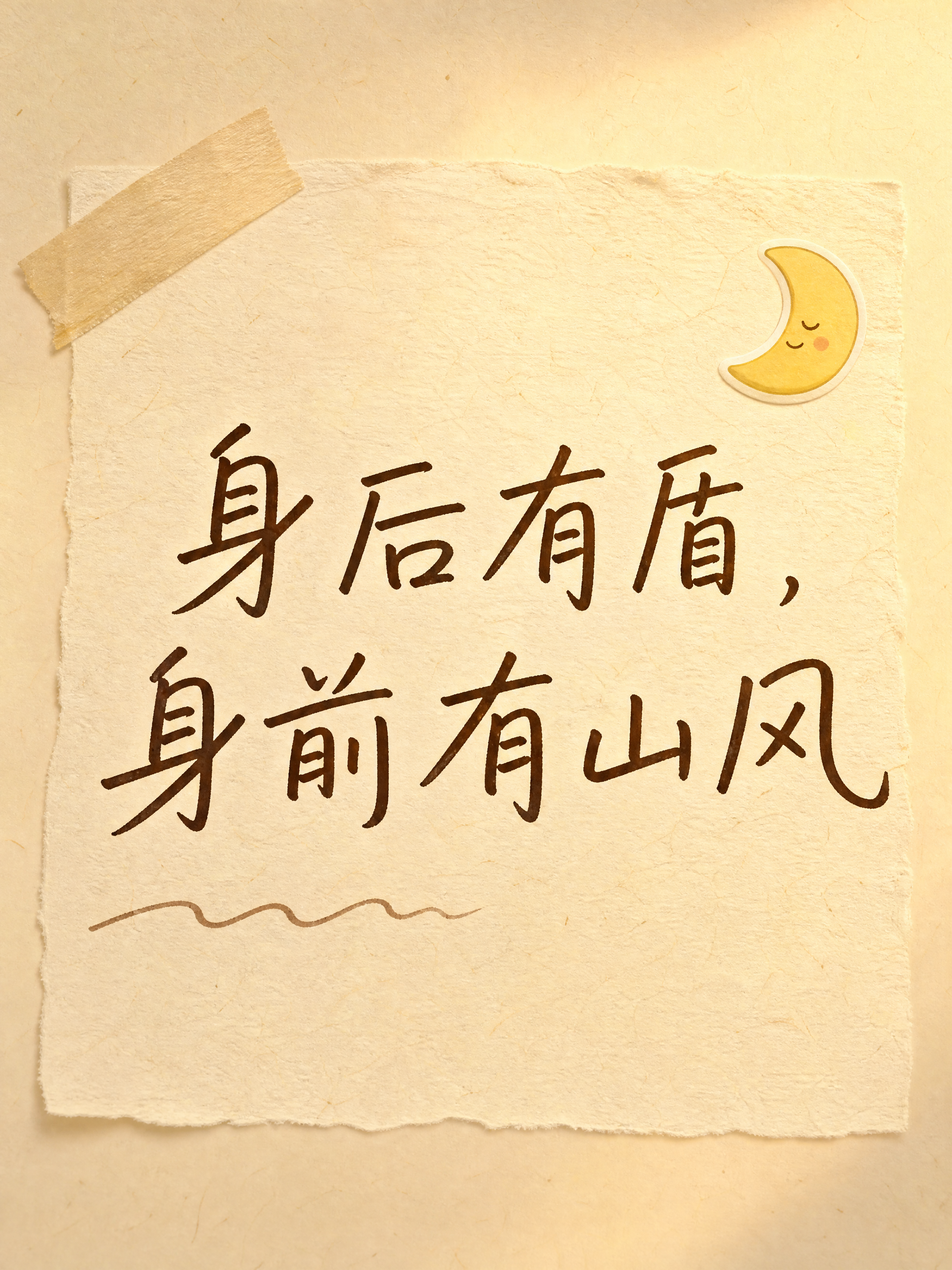 小红书笔记大字封面，纯大字，手账拼贴风，暖光静谧手写便签感，版… - 图片创意预览