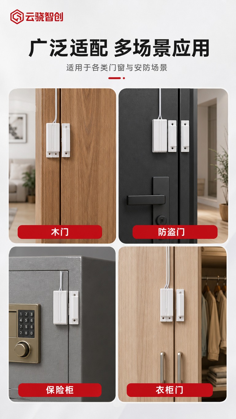 [商品] 使用【图1】白色大方款有线门磁开关；保留外壳形状、颜… - 图片创意预览