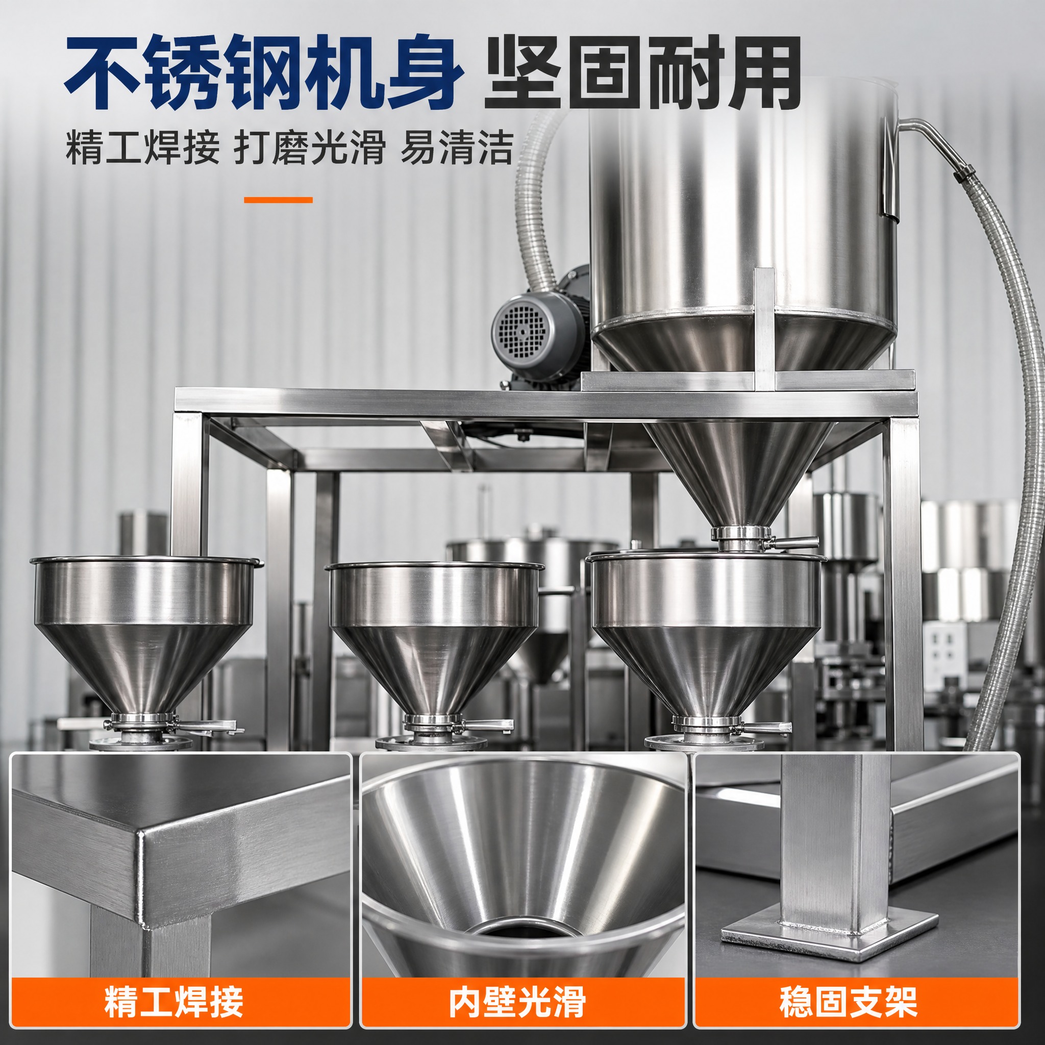 [主图-3] 不锈钢机身材质工艺细节图，展示设备做工和材质质感… - 图片创意预览