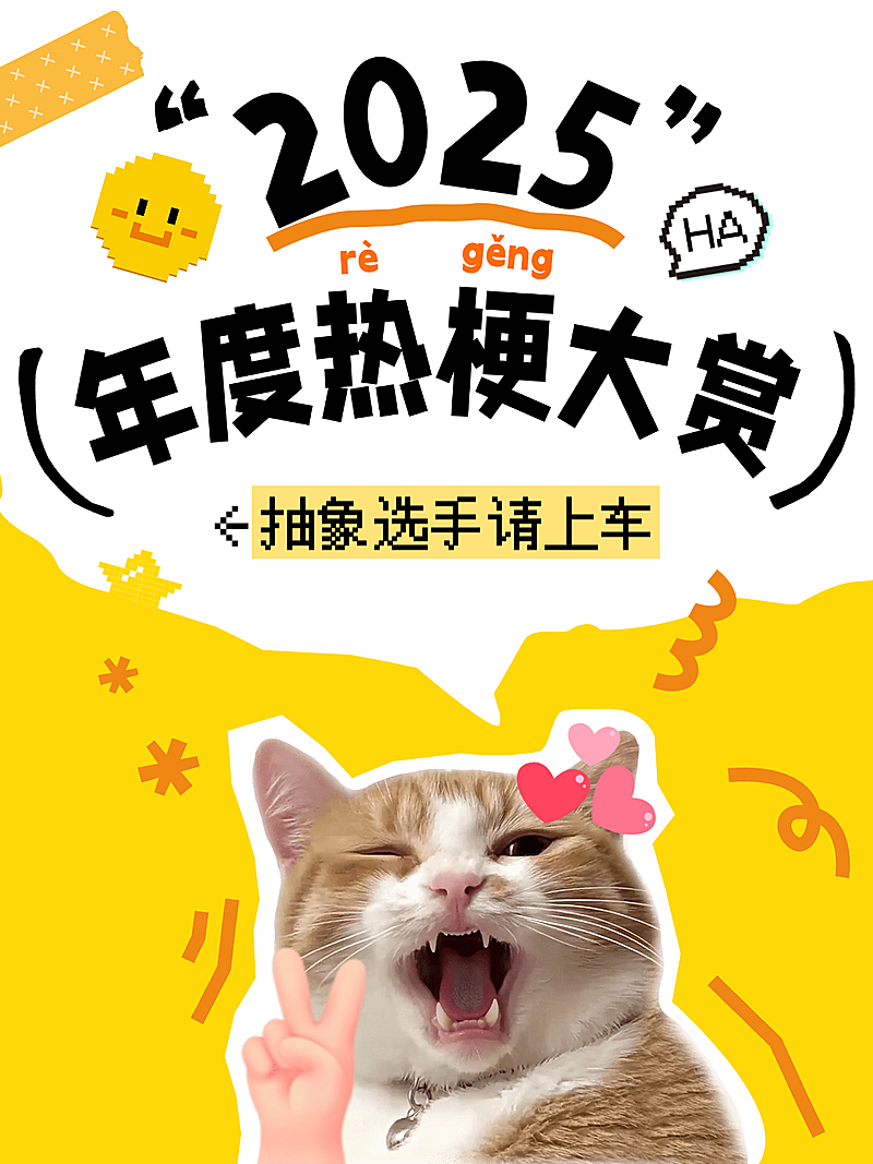 年度梗图网感插画meme小红书封面