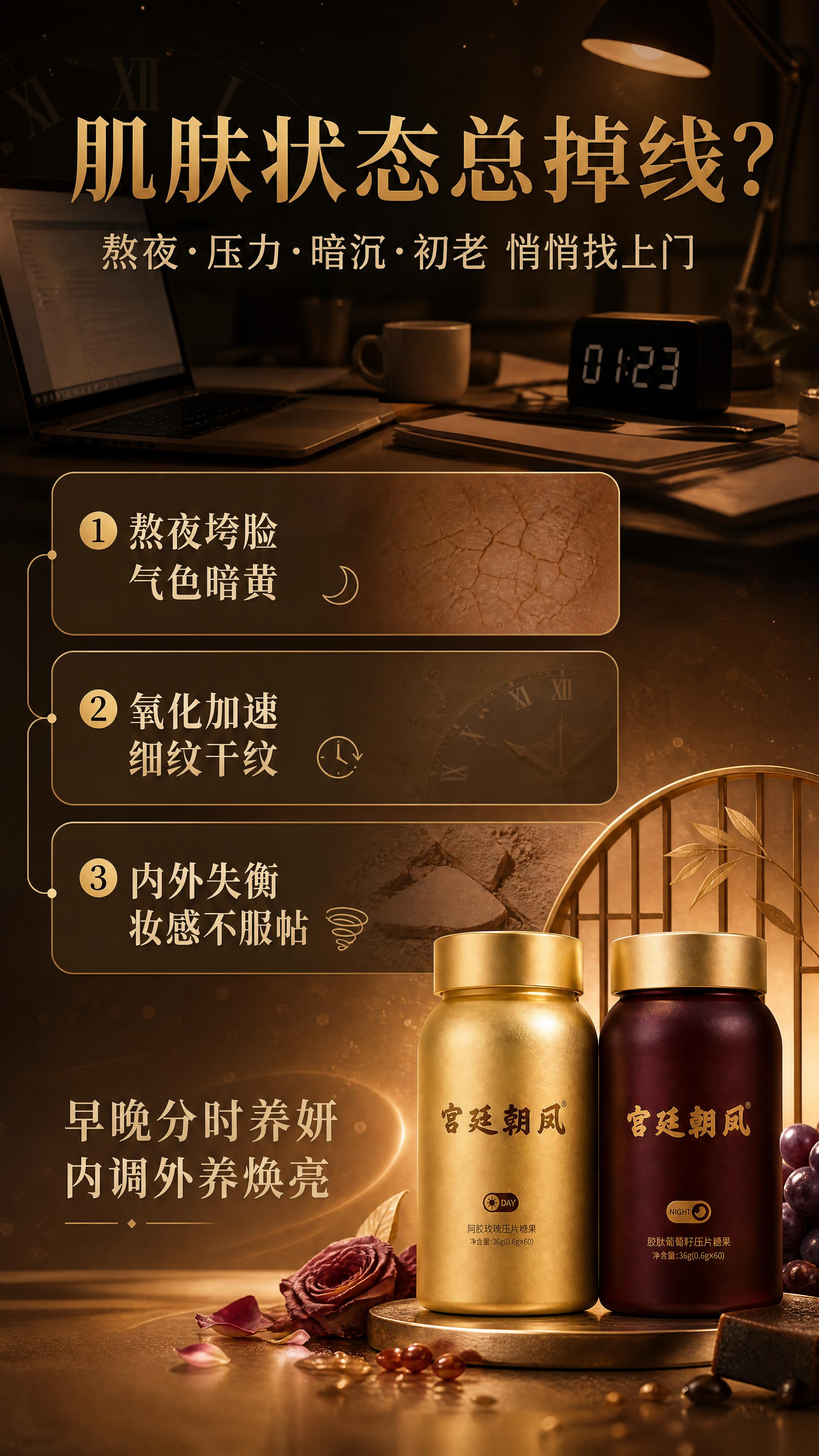 [商品] 使用【图1】【图3】宫延朝凤早晚养妍套盒双瓶；保留金… - 图片创意预览