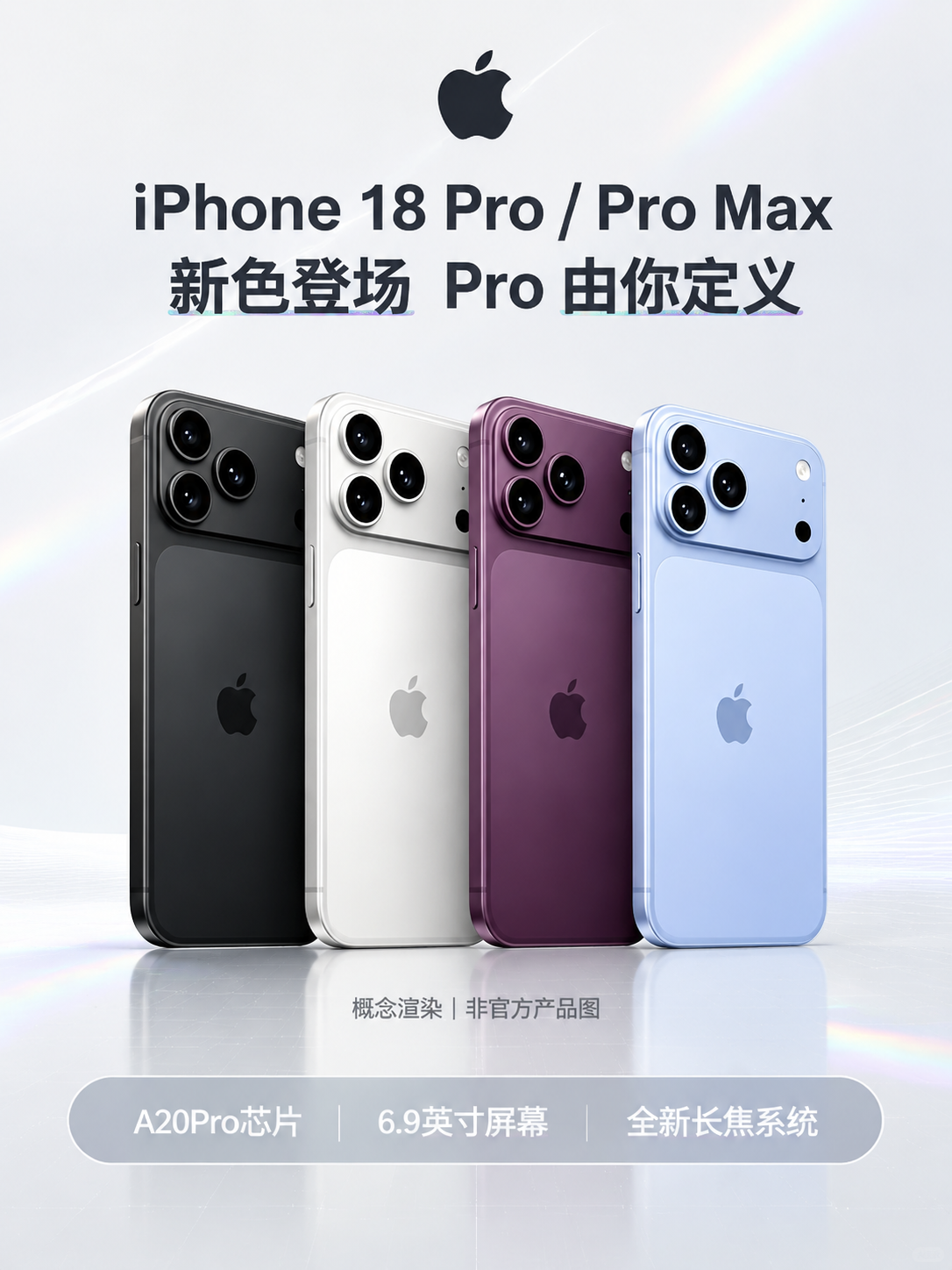 基于这张 iPhone 18 Pro / Pro Max 新色… - 图片创意预览