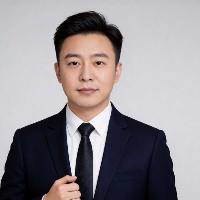 参考图中保留人物脸型、发型、年龄等特征生成职场形象照,标准焦段50mm,f/4光圈(f/2.8-f/4区间),平视视角(镜头与人物视线齐平);人物占画面70%,人物居中(居中构图),位于画面中心,为视预览效果