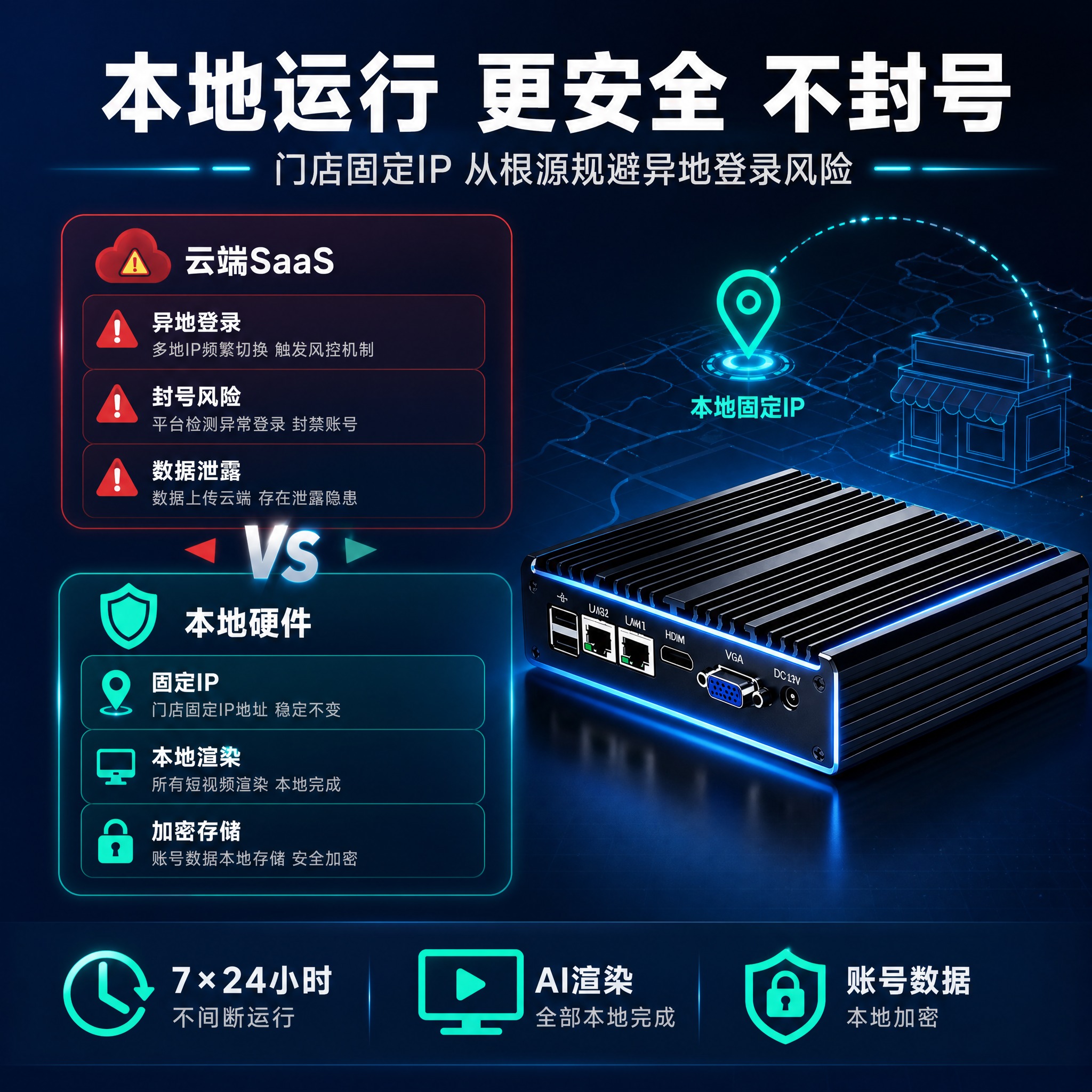 [主图-2 1:1] 核心价值 本地边缘计算安全优势 突出不封… - 图片创意预览