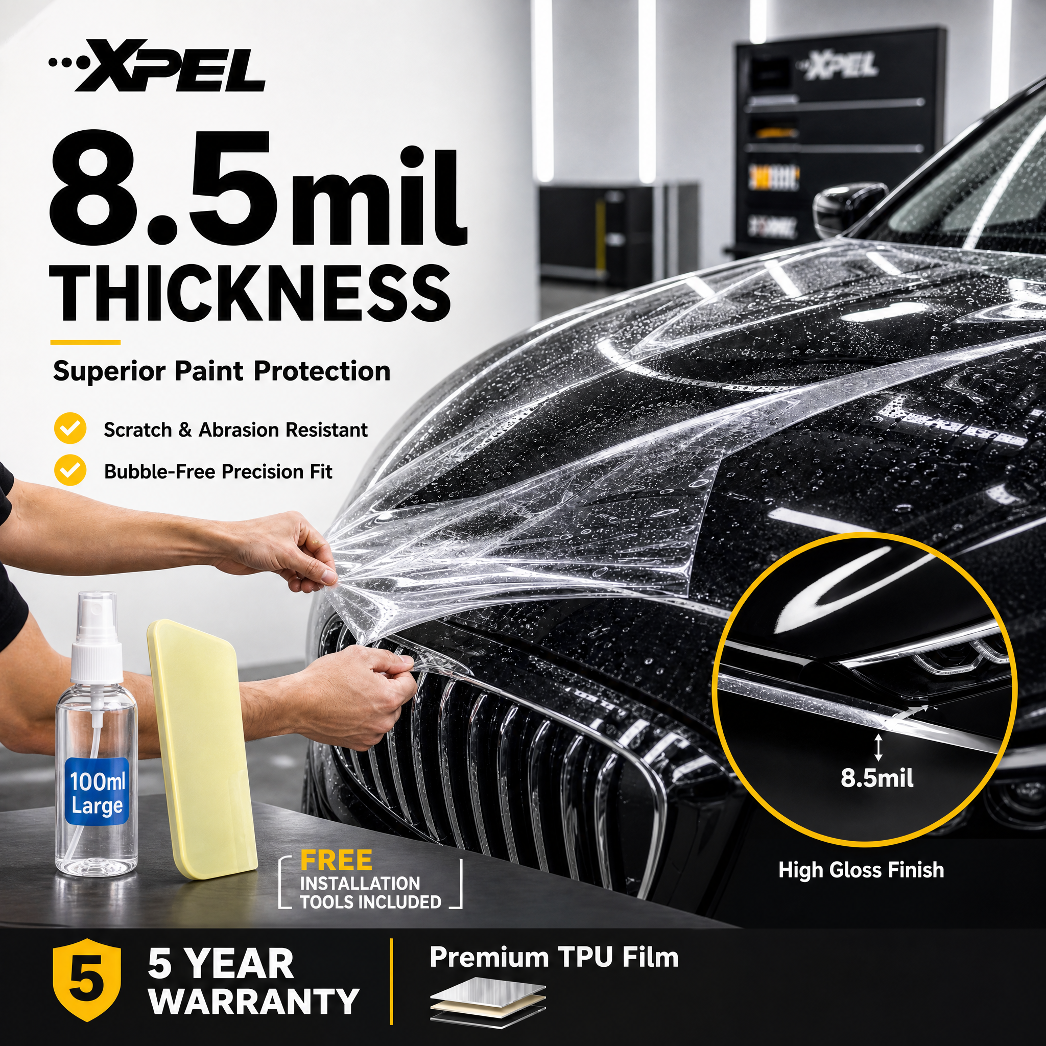 [单张主图] XPEL 8.5mil TPU 漆面保护膜（含安… - 图片创意预览
