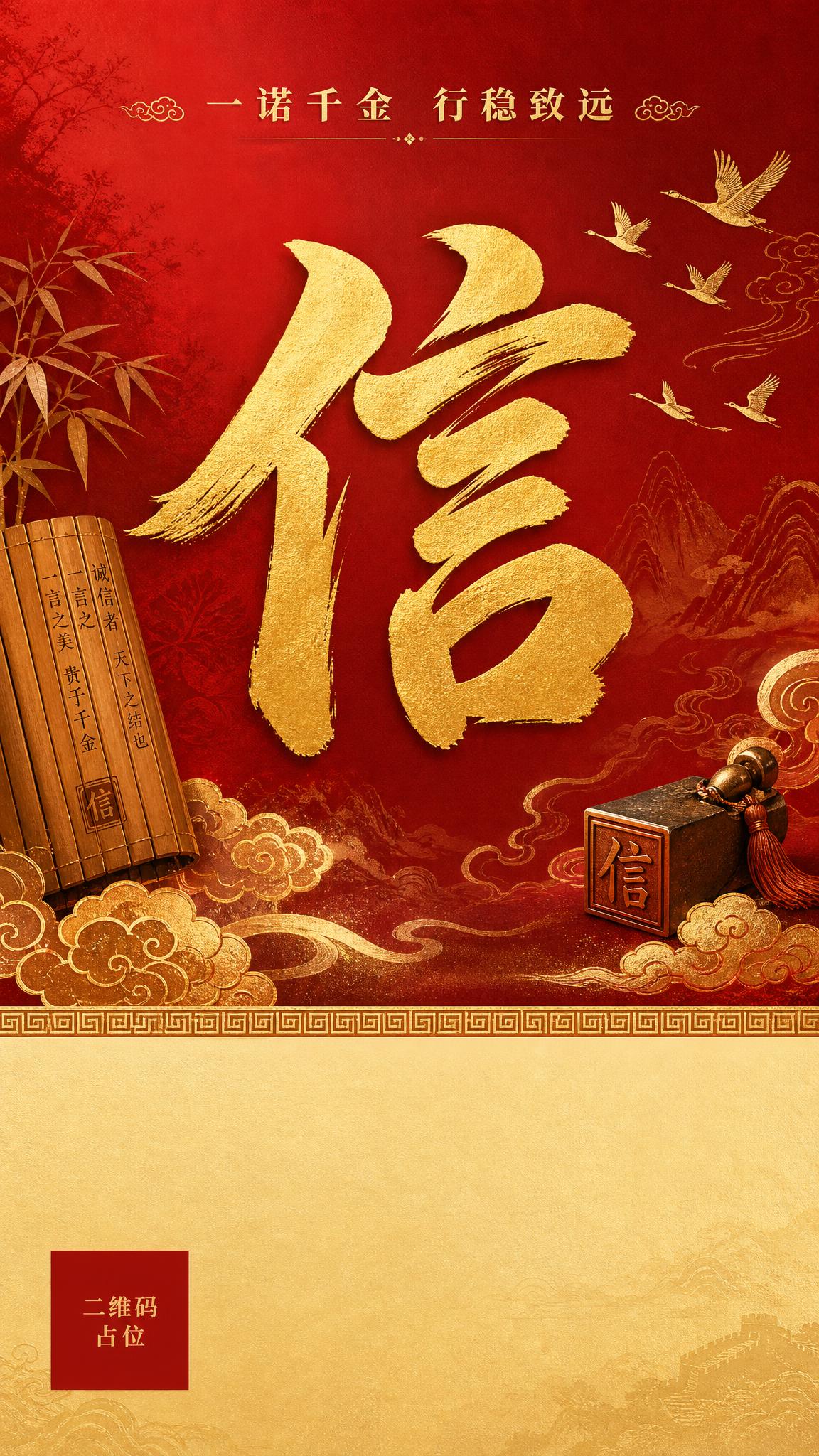 国庆主题系列海报第二张，国风新中式工笔风格，竖版9:16。画面… - 图片创意预览