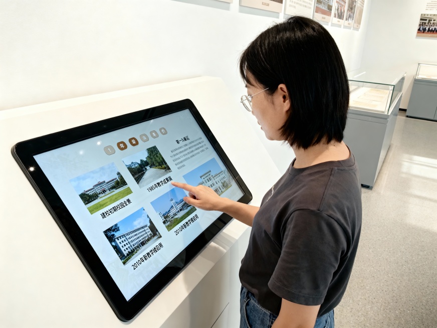 实验中学校史展厅
序厅：时光之门・精神序章​

前言、​互动节点

第一展区：拓荒岁月・弦歌不辍（19XX-19XX）​
板块主题 从初创到奠基，在艰辛中扎根生长​
​互动设计 触摸查询屏内置 “校史预览效果
