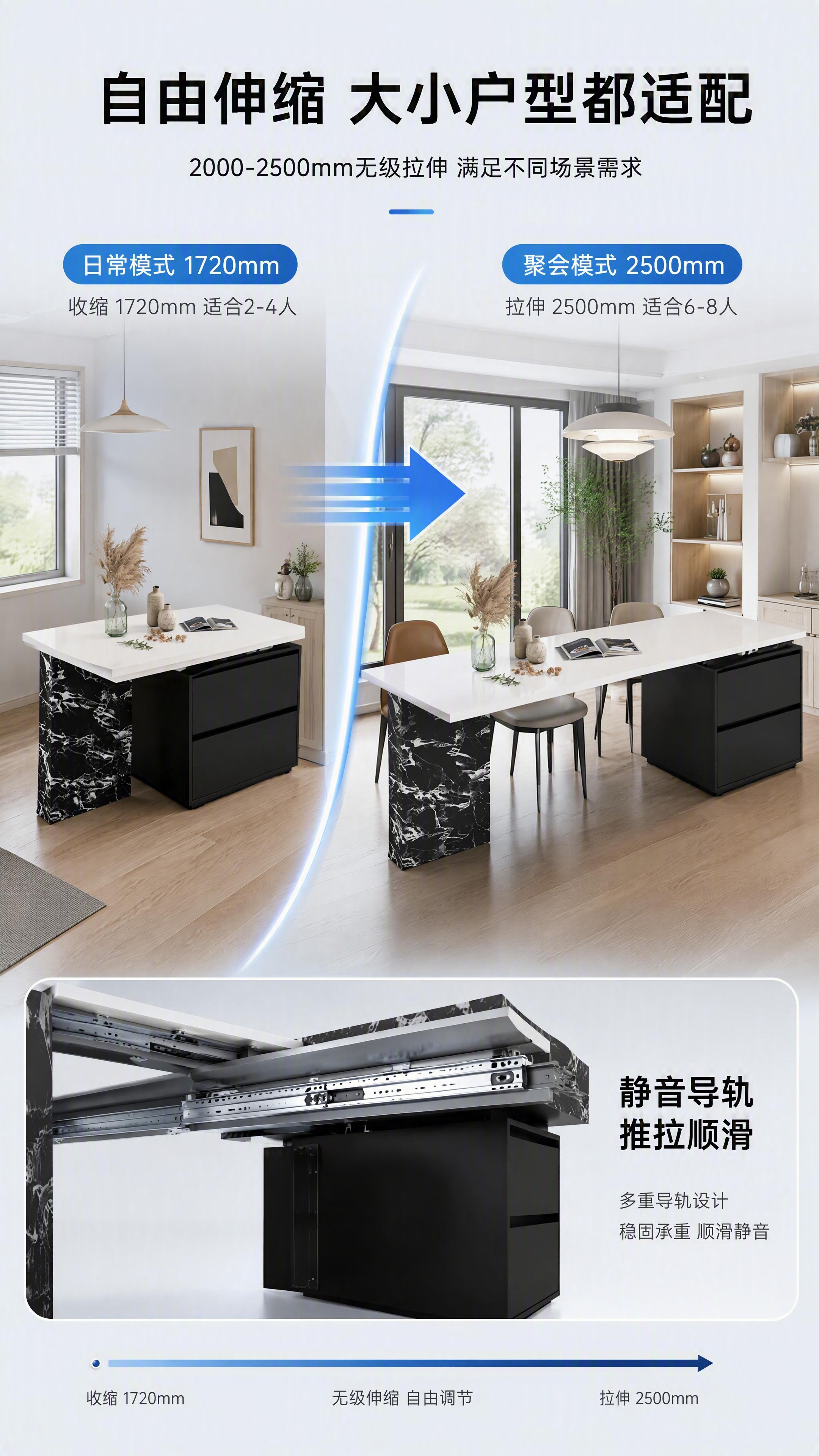 [第5张] 详情页功能演示页-可伸缩桌面灵活适配不同空间展示。… - 图片创意预览