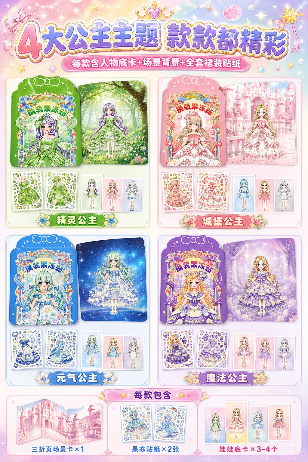 2:3竖版构图，超高清电商详情页，糖果梦幻少女风，鲜亮通透色彩… - 图片创意预览
