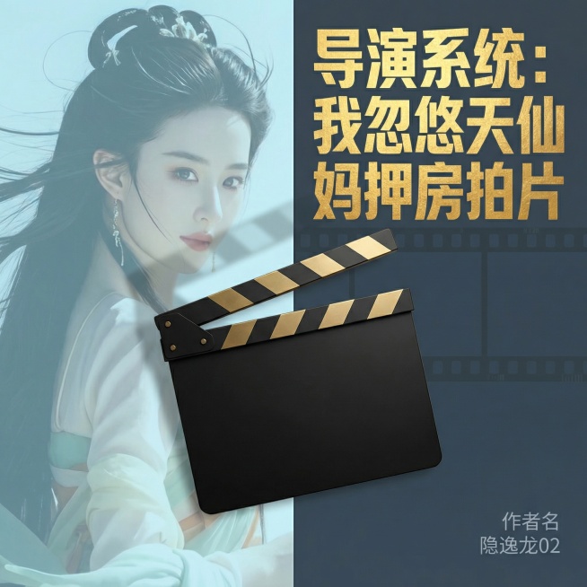 制作都市娱乐小说封面，整体左右二分1:1比例，左半屏用这张美女照片铺满，处理成柔光、偏青蓝色调，低饱和微冷带柔光滤镜，保留肩部，去除手部，让美女眼神朝右；右半屏为纯黑或深灰蓝纯色底；中央有一块横跨左右预览效果