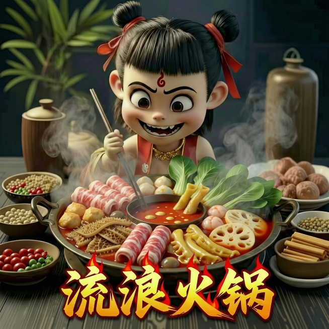 汤里边的火锅食材再多一点，不要鸭肠预览效果