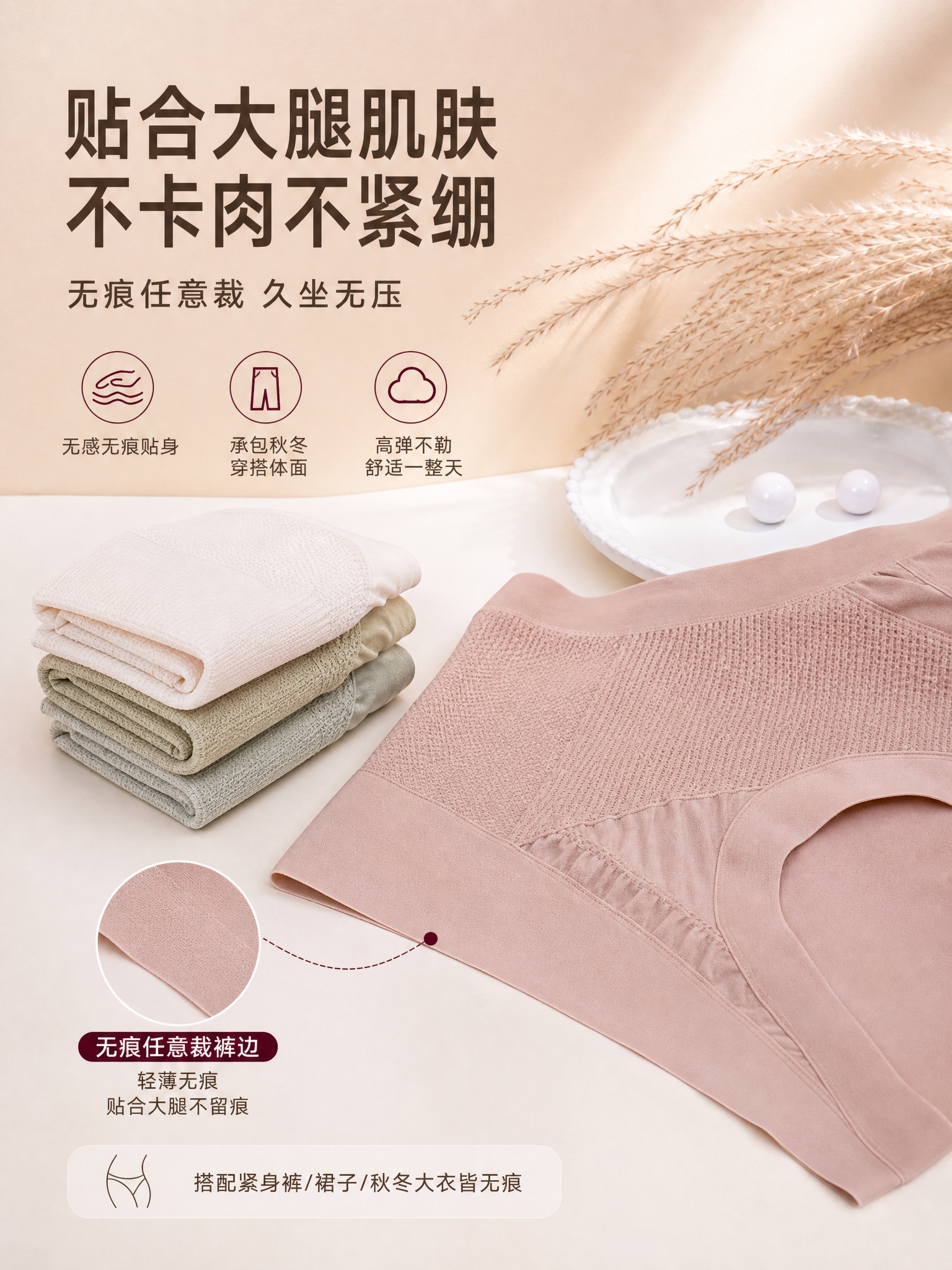 [商品] 使用【图4】夭夭裤轻塑内裤；保留任意裁裤边、无痕设计… - 图片创意预览
