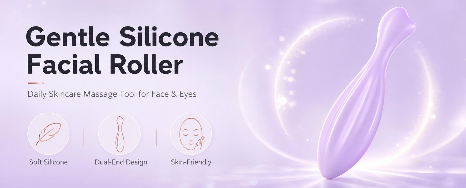 [商品] 使用【图1】淡紫色硅胶面部滚轮按摩器；保留水滴形眼周… - 图片创意预览