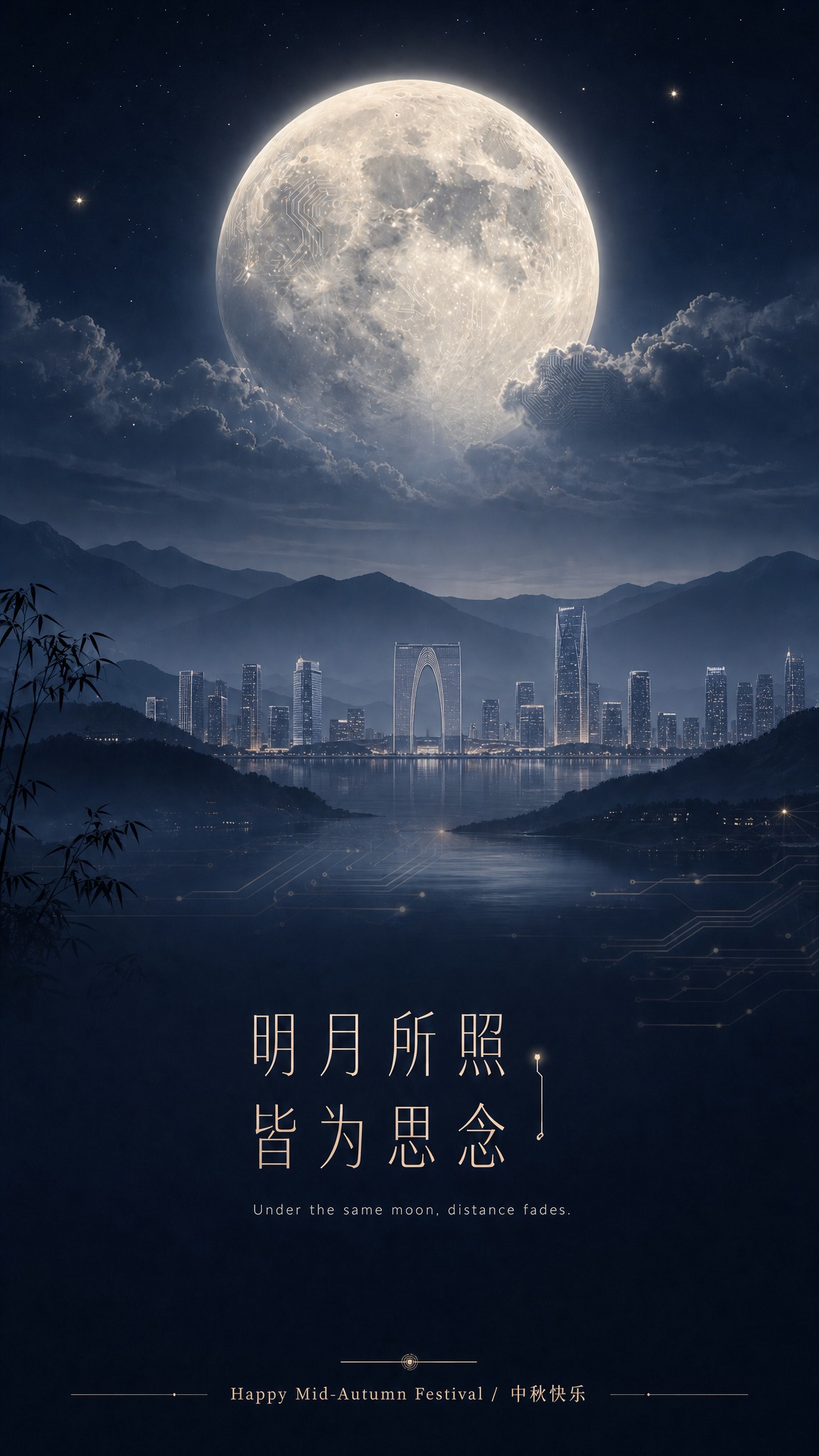 将画面中远处的现代城市建筑群替换为苏州金鸡湖地标建筑天际线，包… - 图片创意预览
