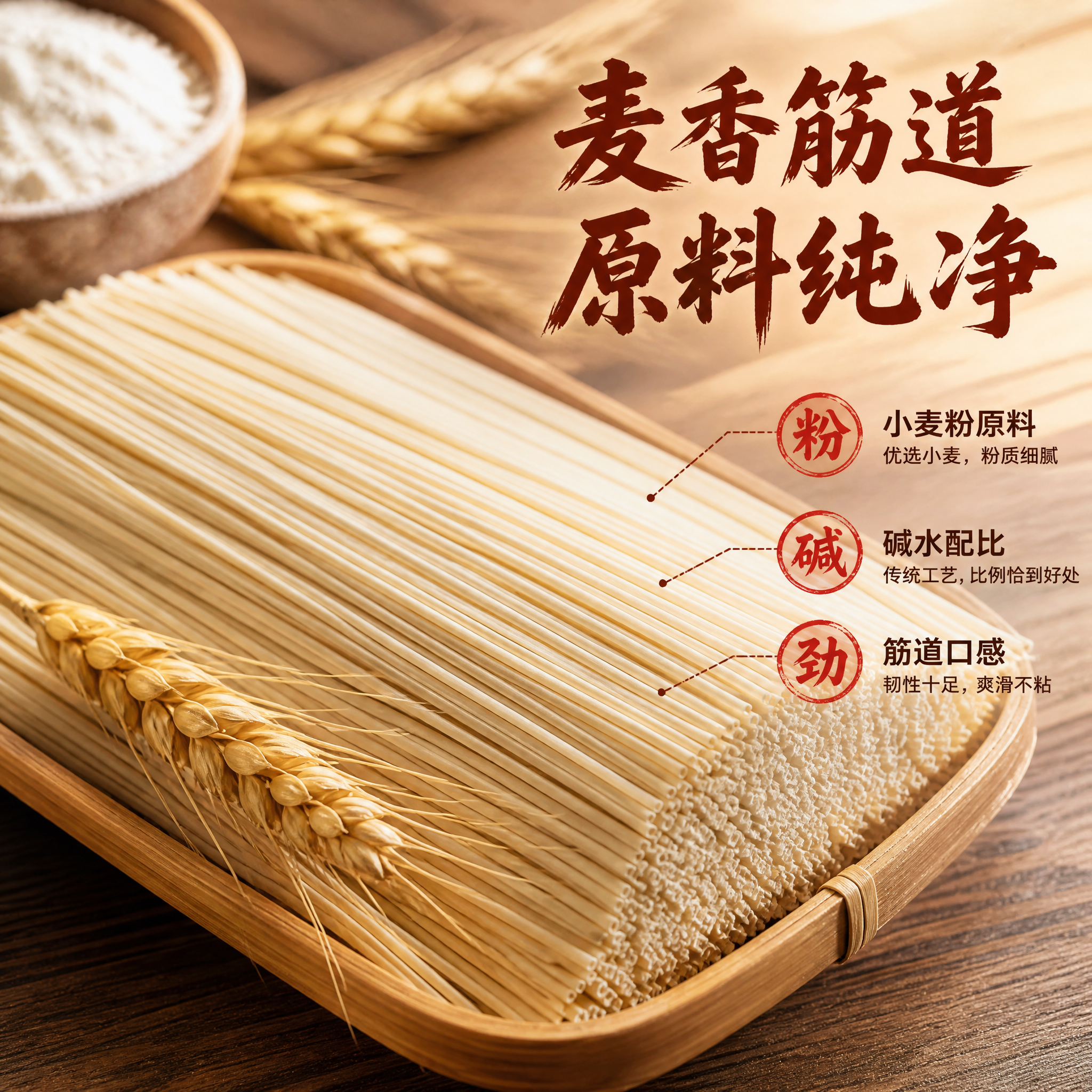 [主图-3] 贵州碱水老土面（开阳下马场面条）细节与原料品质图… - 图片创意预览