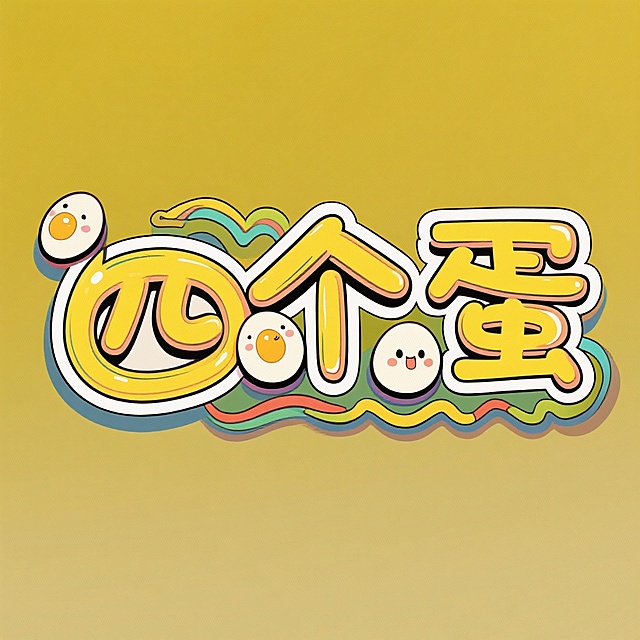 艺术字：郭守敬，四个蛋