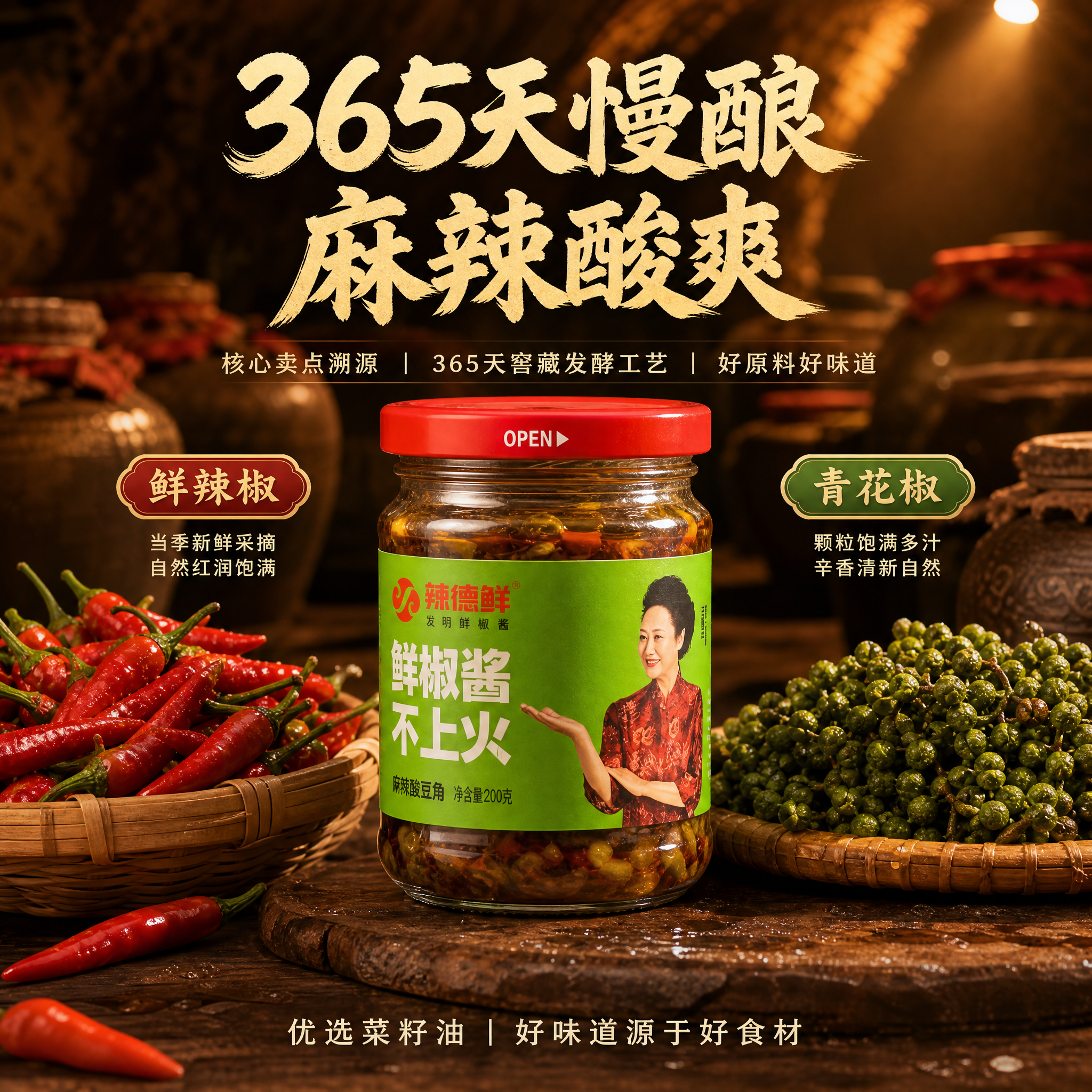 [主图-2] 核心卖点溯源 365天窖藏发酵工艺 好原料好味道… - 图片创意预览