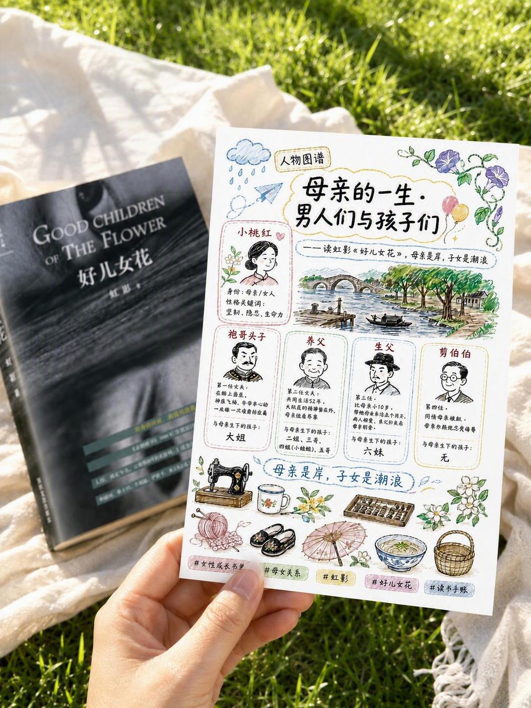 将图中的读书手账卡片的米黄色底色改为纯白色，保持卡片上的所有文… - 图片创意预览