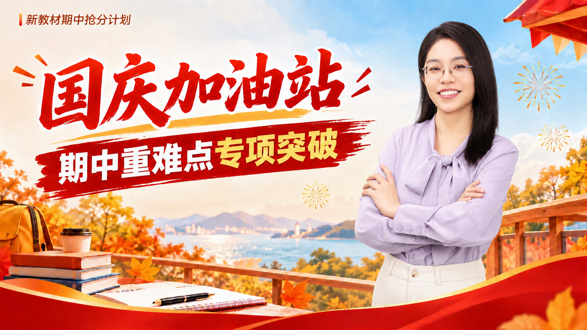基于图1的海报版式和背景场景，将右侧的男性人物替换为图2中的女… - 图片创意预览