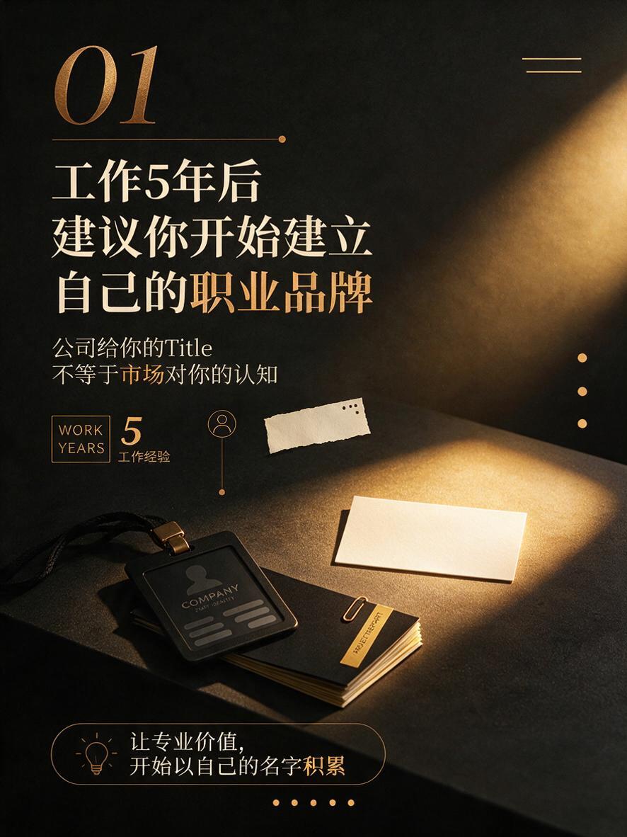 小红书图文封面，尺寸1080×1440，深黑暖金商业杂志风，深… - 图片创意预览